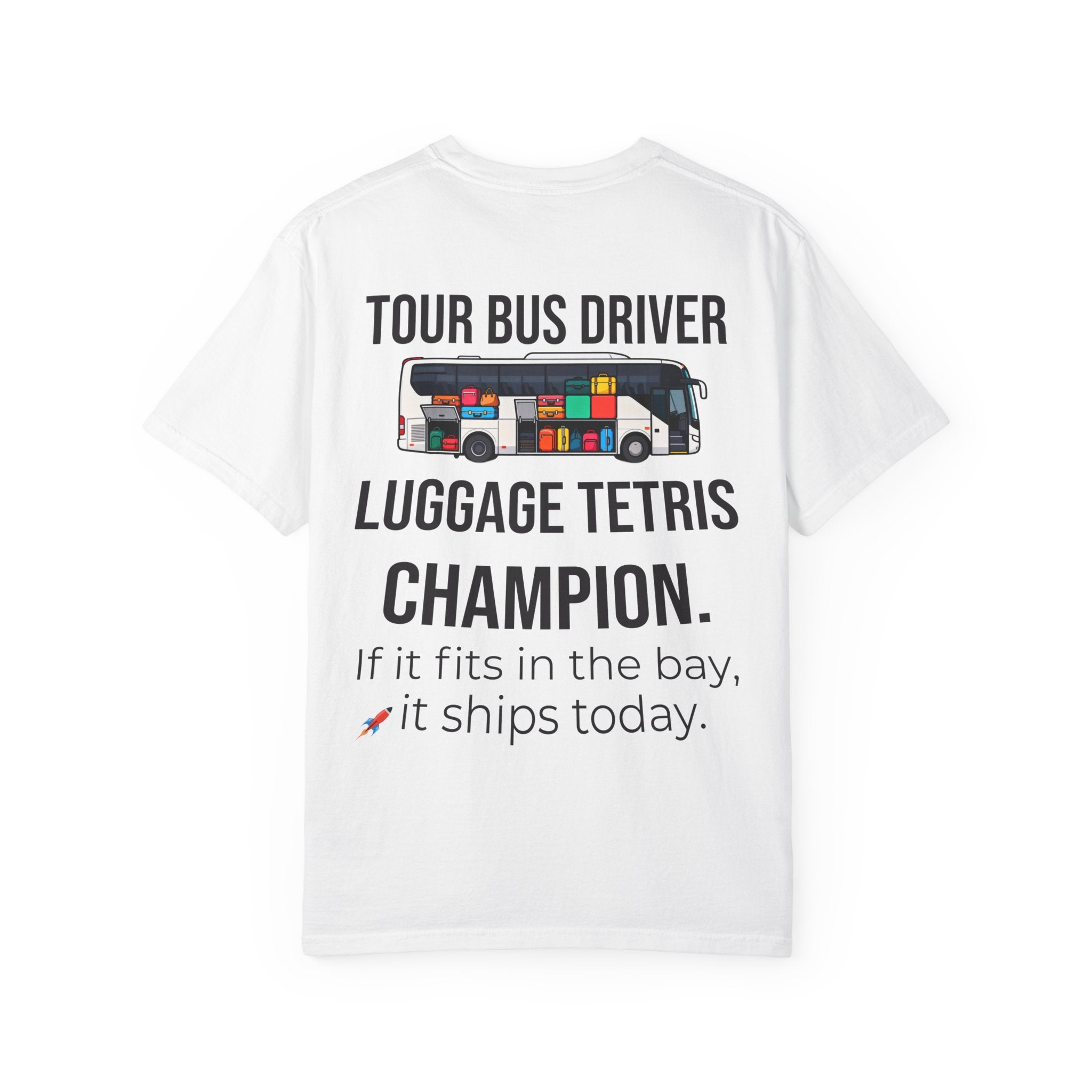 Tour Bus Driver Luggage Tetris Champion T-Shirt | Bus Driver Shirt