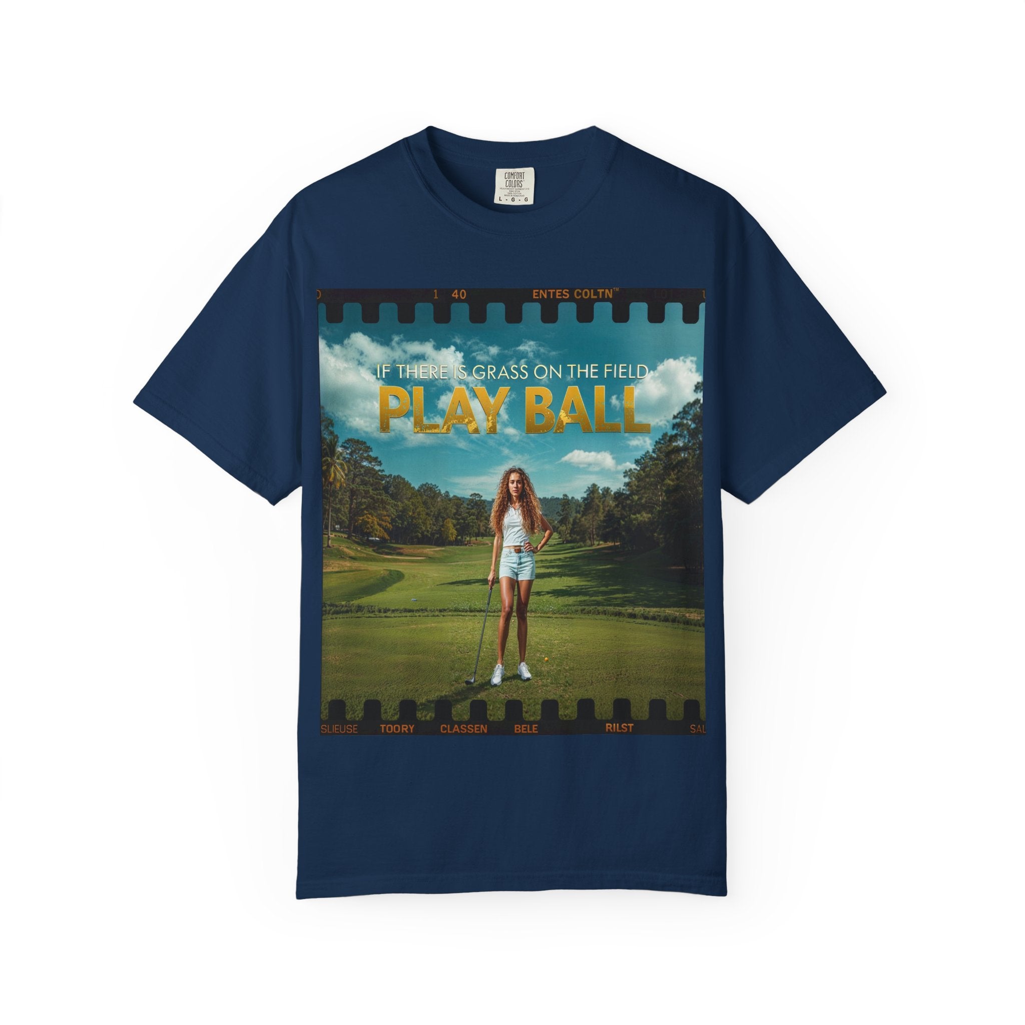 Play Ball golf scene T-shirt | retro golf course photo tee