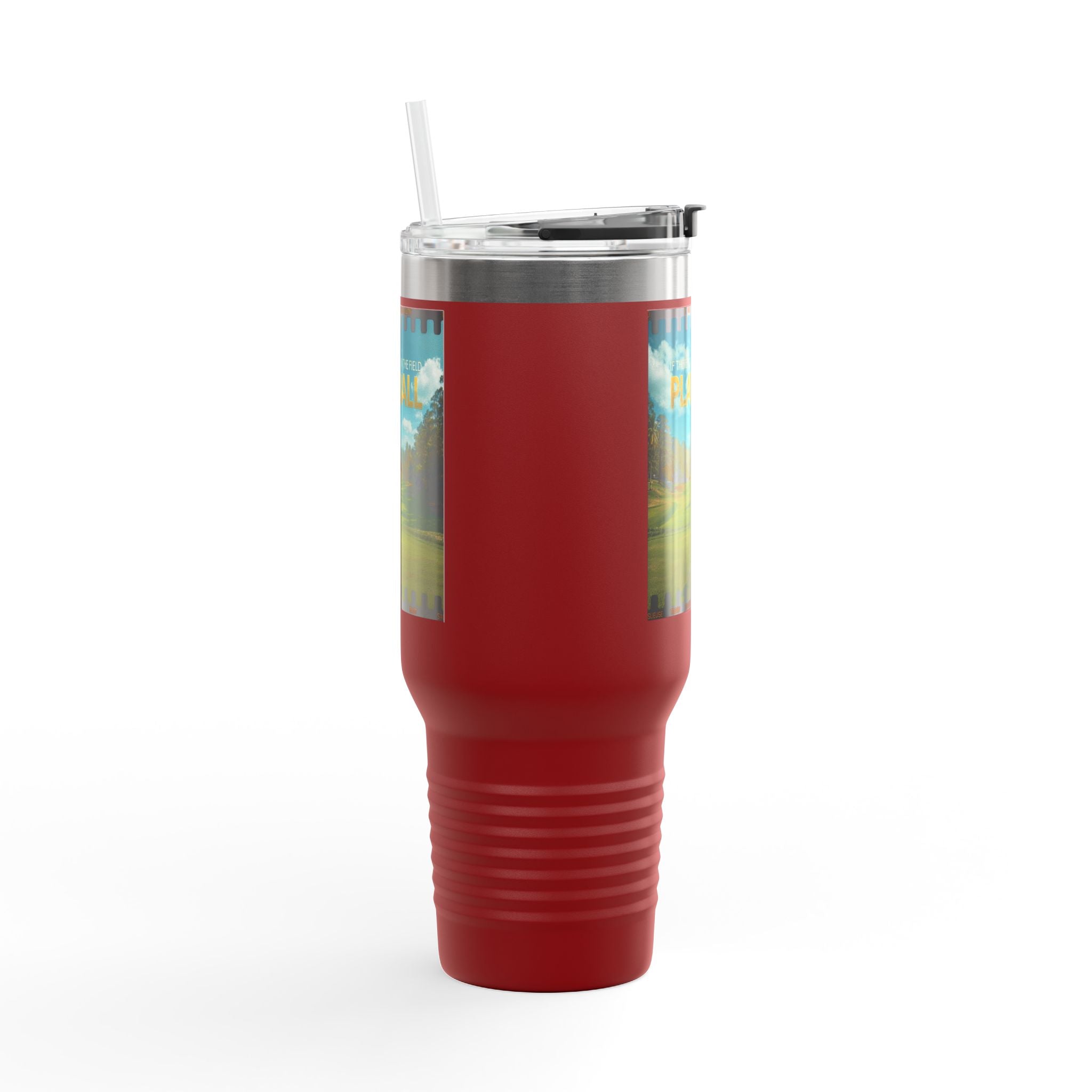 Play Ball Golf Scene Travel Mug | 40oz Insulated Tumbler