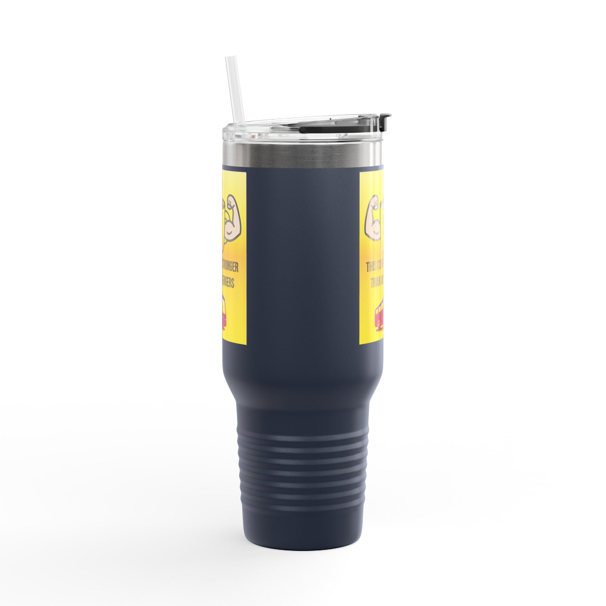 40oz Insulated Travel Mug — “This Coffee Is Stronger Than My Passengers” Bus Driver Tumbler