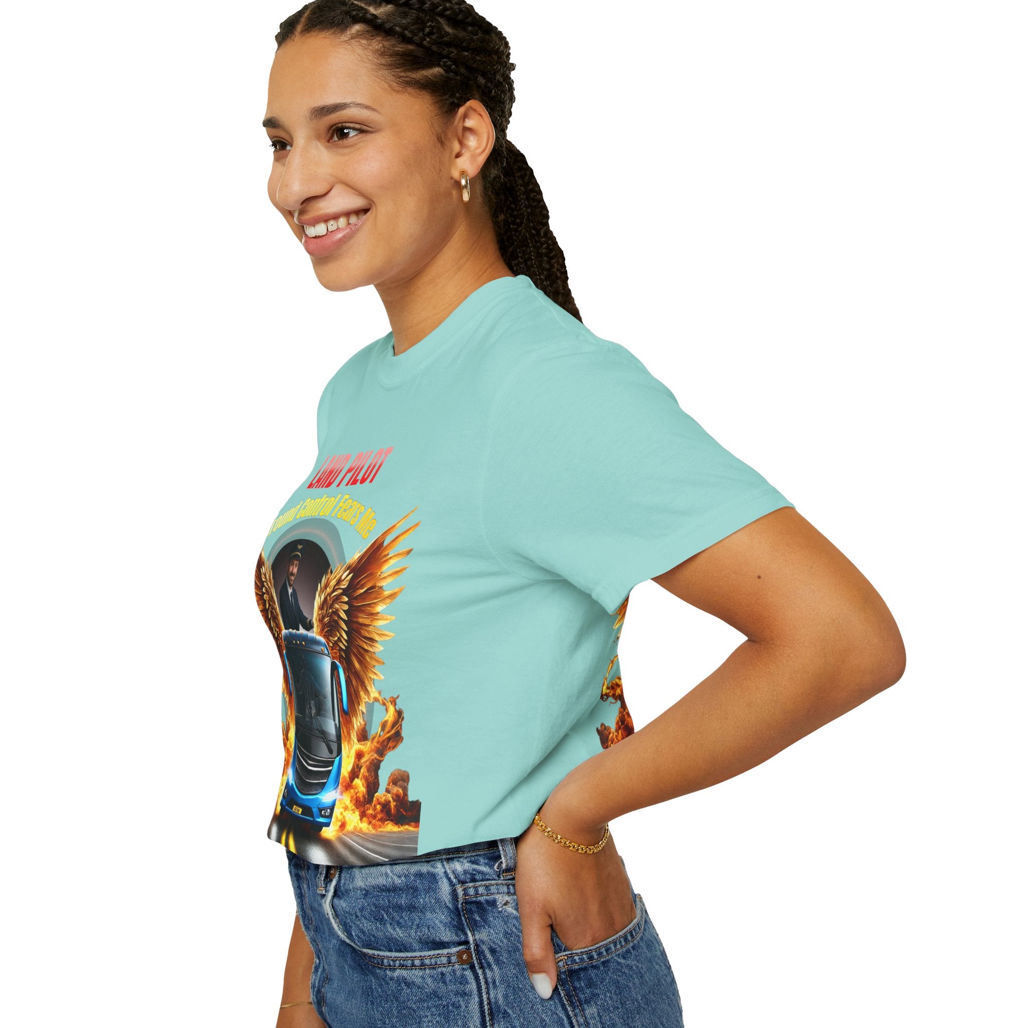 Bus Driver T-Shirt — "Land Pilot" & "If the wheels are down, I'm around" Graphic Tee