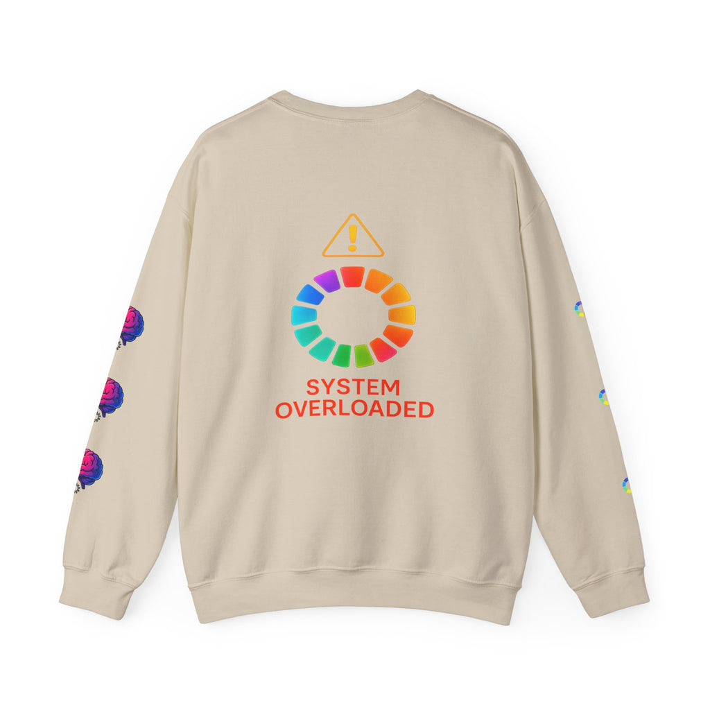 System Overloaded loading wheel, Sweatshirt | Professional brain graphic sweatshirt