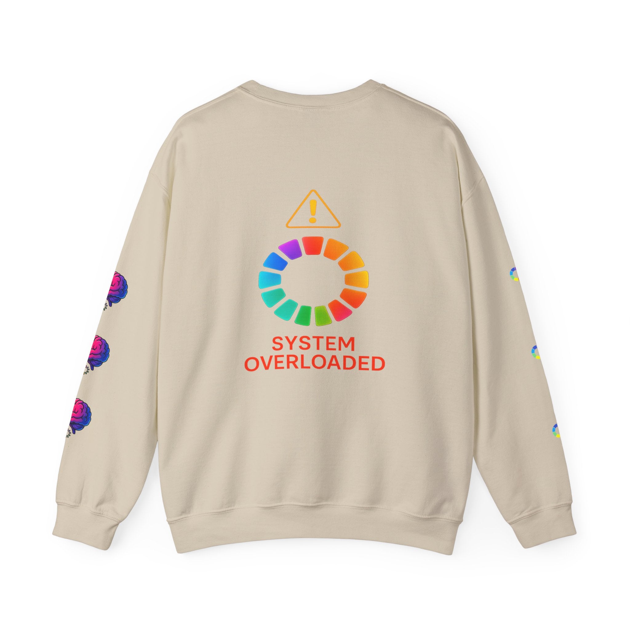 System Overloaded loading wheel, Sweatshirt | Professional brain graphic sweatshirt