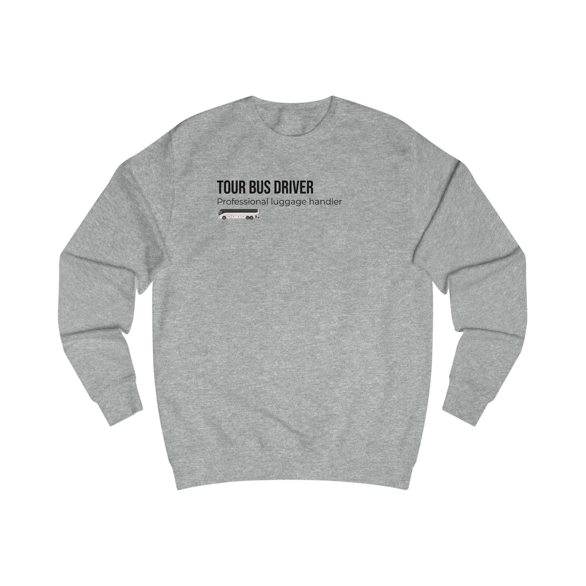 Tour Bus Driver Sweatshirt — "Luggage Tetris Champion" Graphic Crewneck