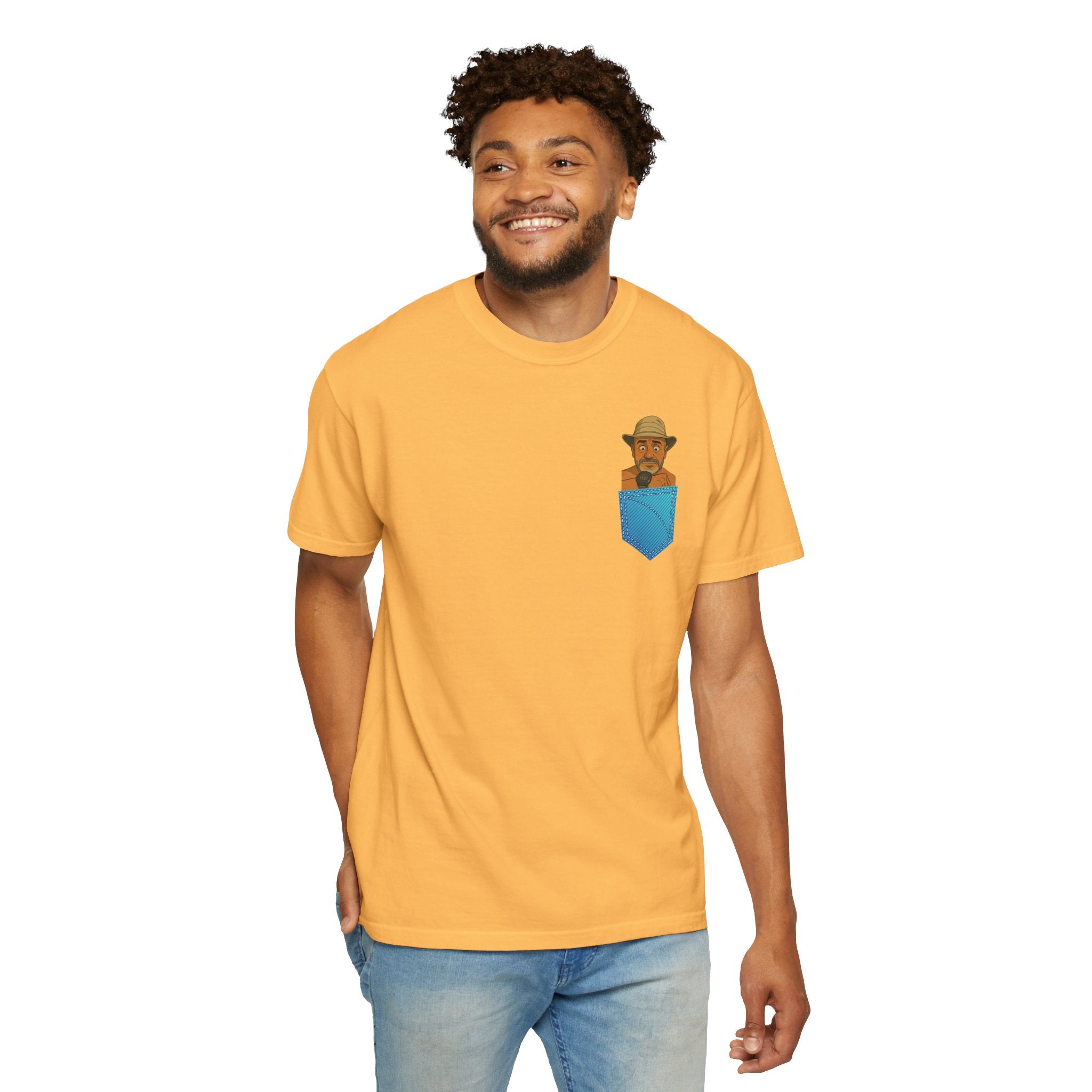 Pocket Graphic T-Shirt — Retro Explorer Watch Illustration & Quote