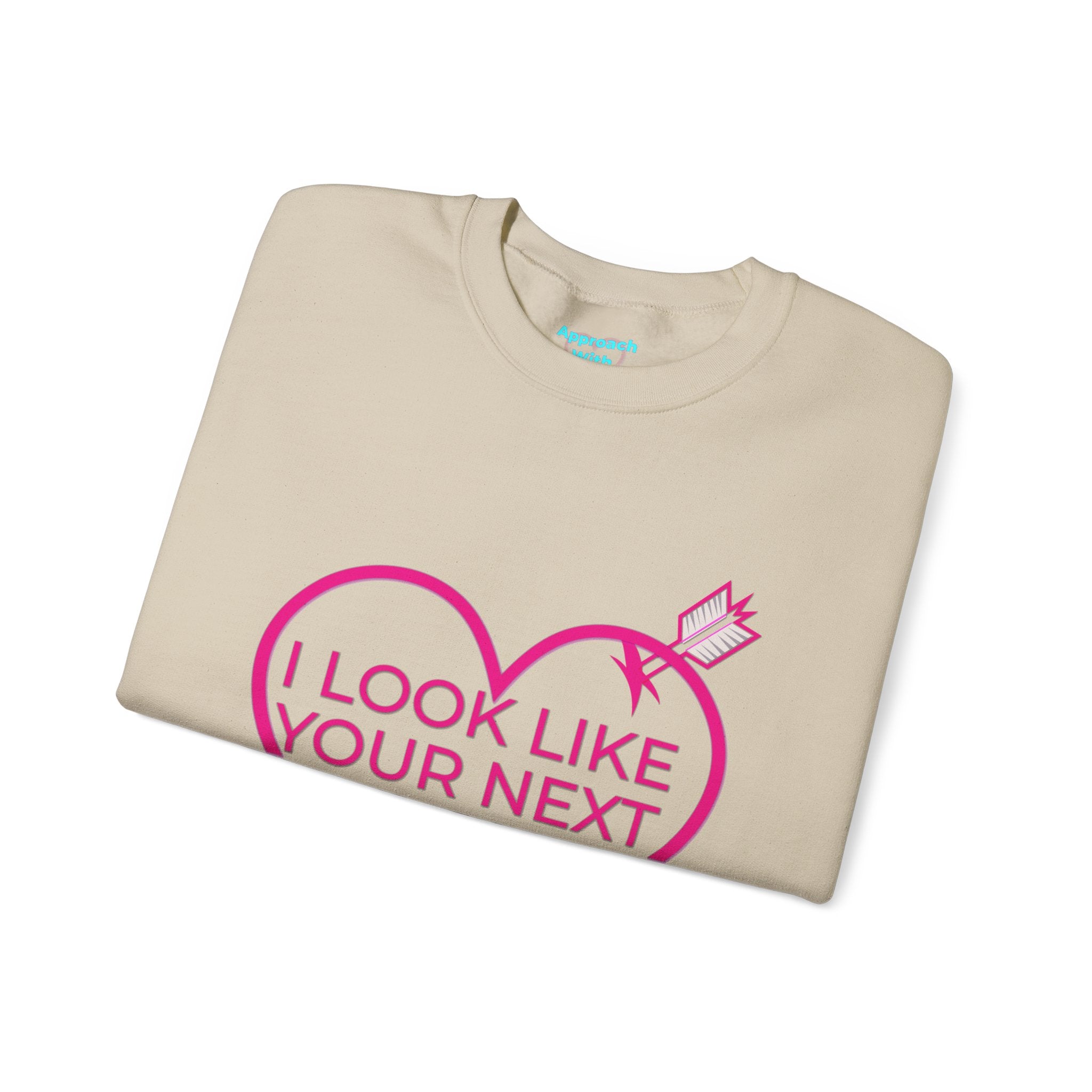 I Look Like Your Next Mistake sweatshirt | Heart Arrow Lip Design