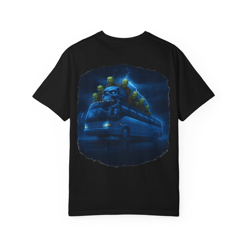 Ghost Train T-Shirt — Haunted Night Bus Graphic Tee