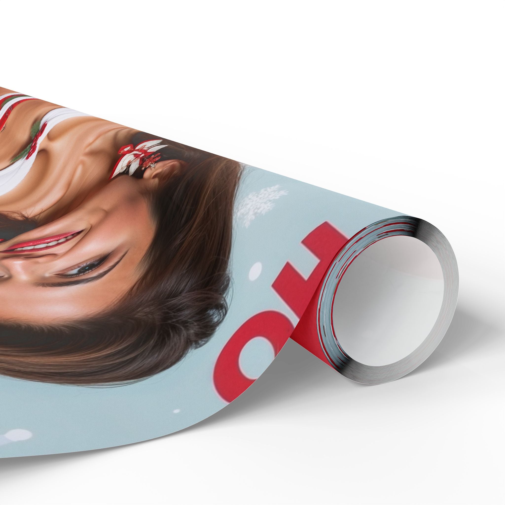 Holiday Portrait Pattern Wrapping Paper | Christmas Photo Repeat