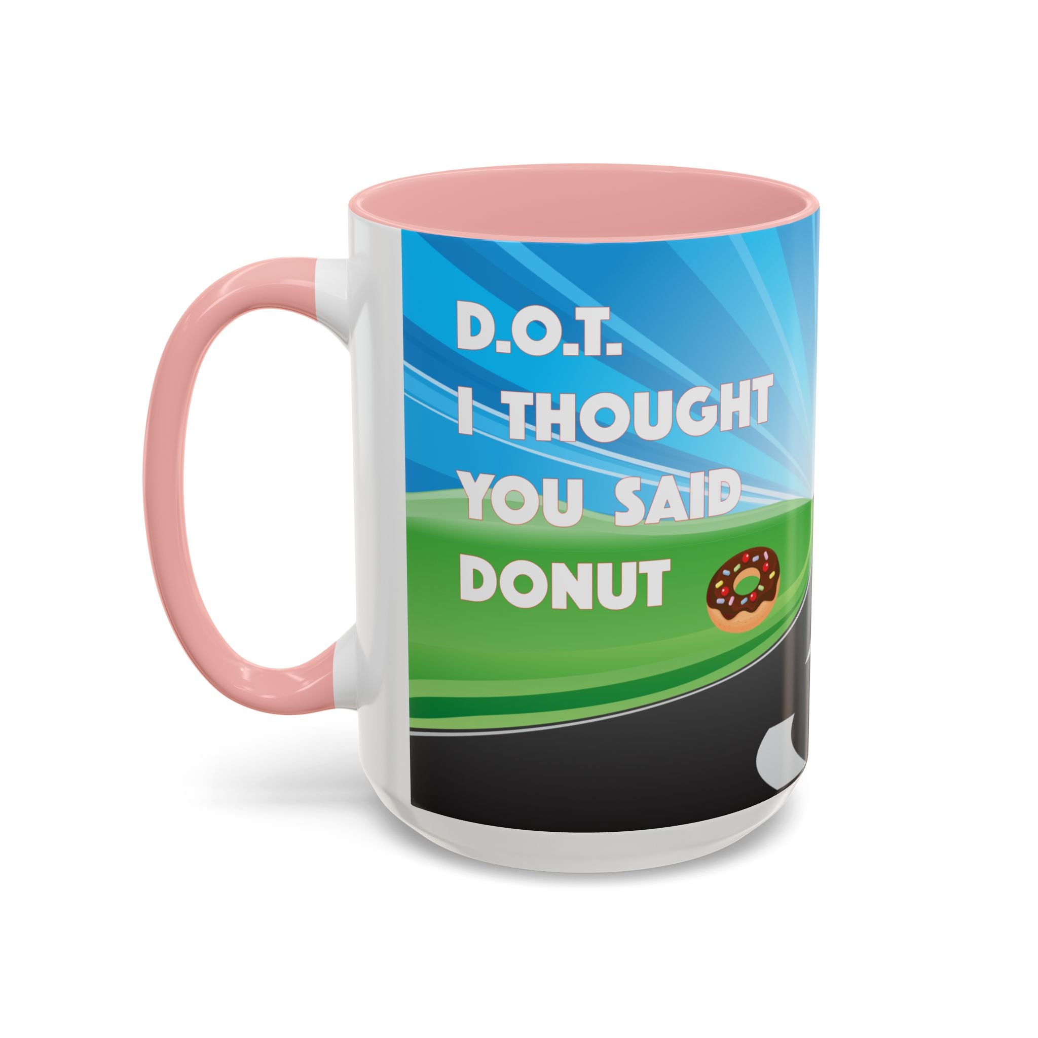 State Trooper Highway Scene Mug | Accent Coffee Mug 11oz 15oz