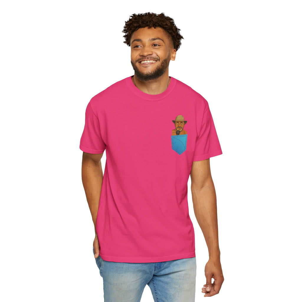 Pocket Graphic T-Shirt — Retro Explorer Watch Illustration & Quote
