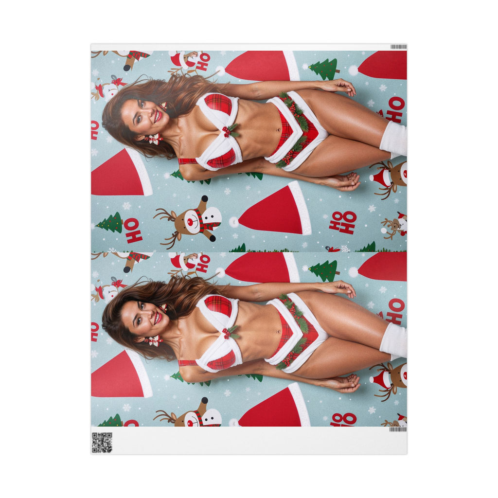 Holiday Portrait Pattern Wrapping Paper | Christmas Photo Repeat
