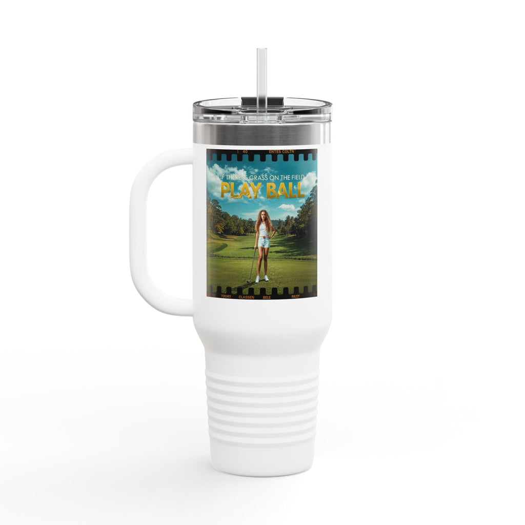 Play Ball Golf Scene Travel Mug | 40oz Insulated Tumbler