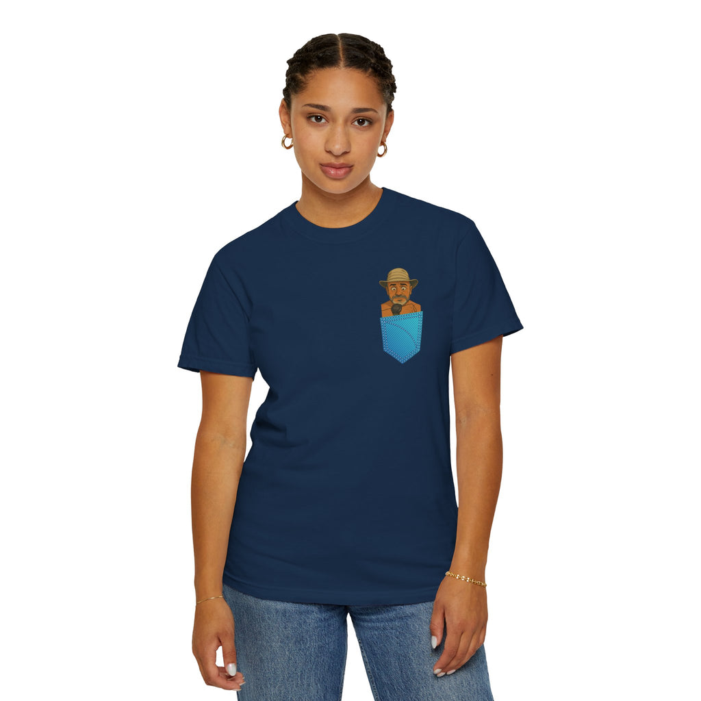 Pocket Graphic T-Shirt — Retro Explorer Watch Illustration & Quote