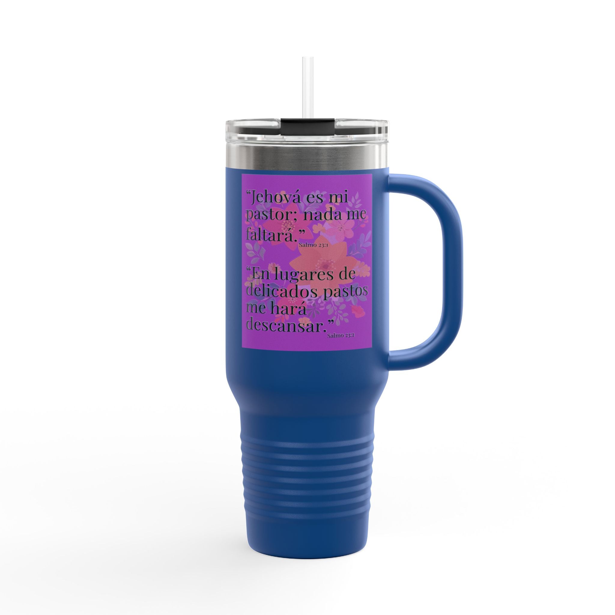 Spanish Psalm Scripture Travel Mug | 40oz Insulated Tumbler
