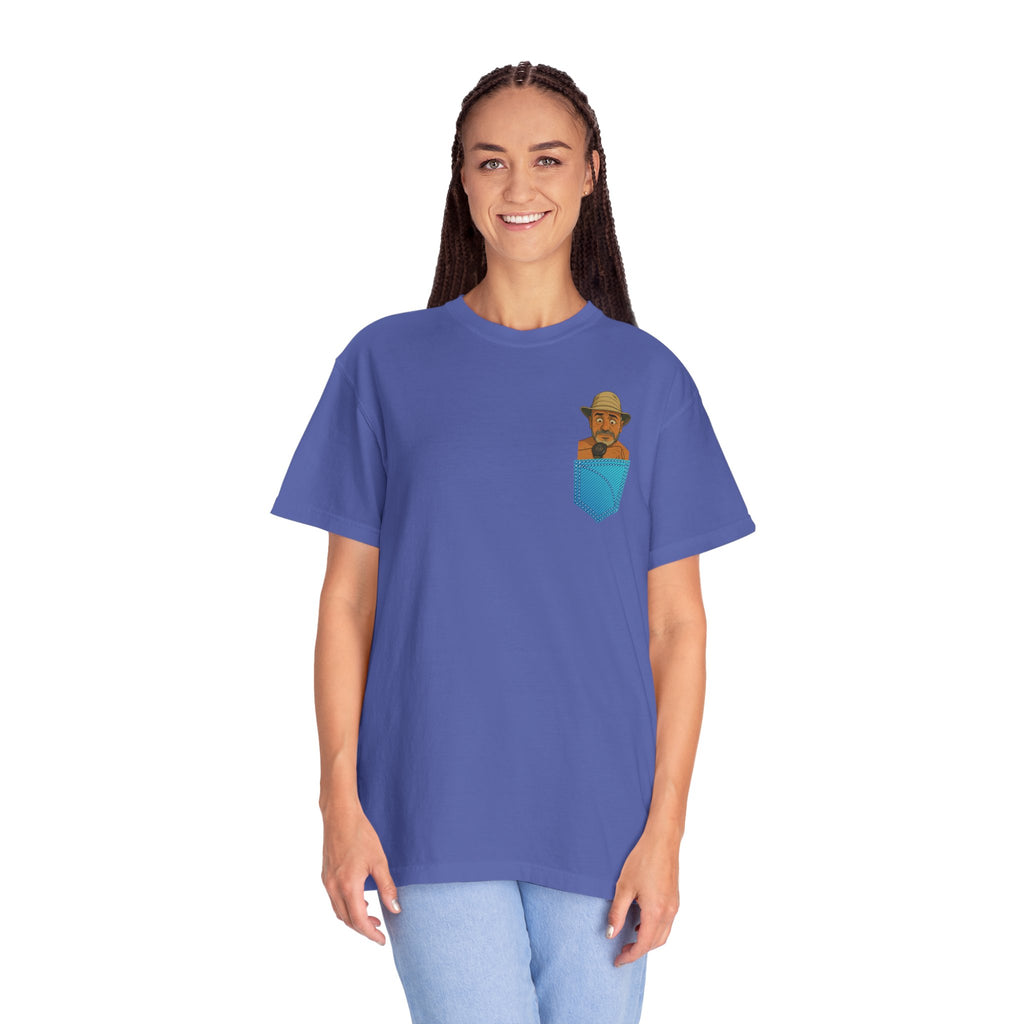 Pocket Graphic T-Shirt — Retro Explorer Watch Illustration & Quote