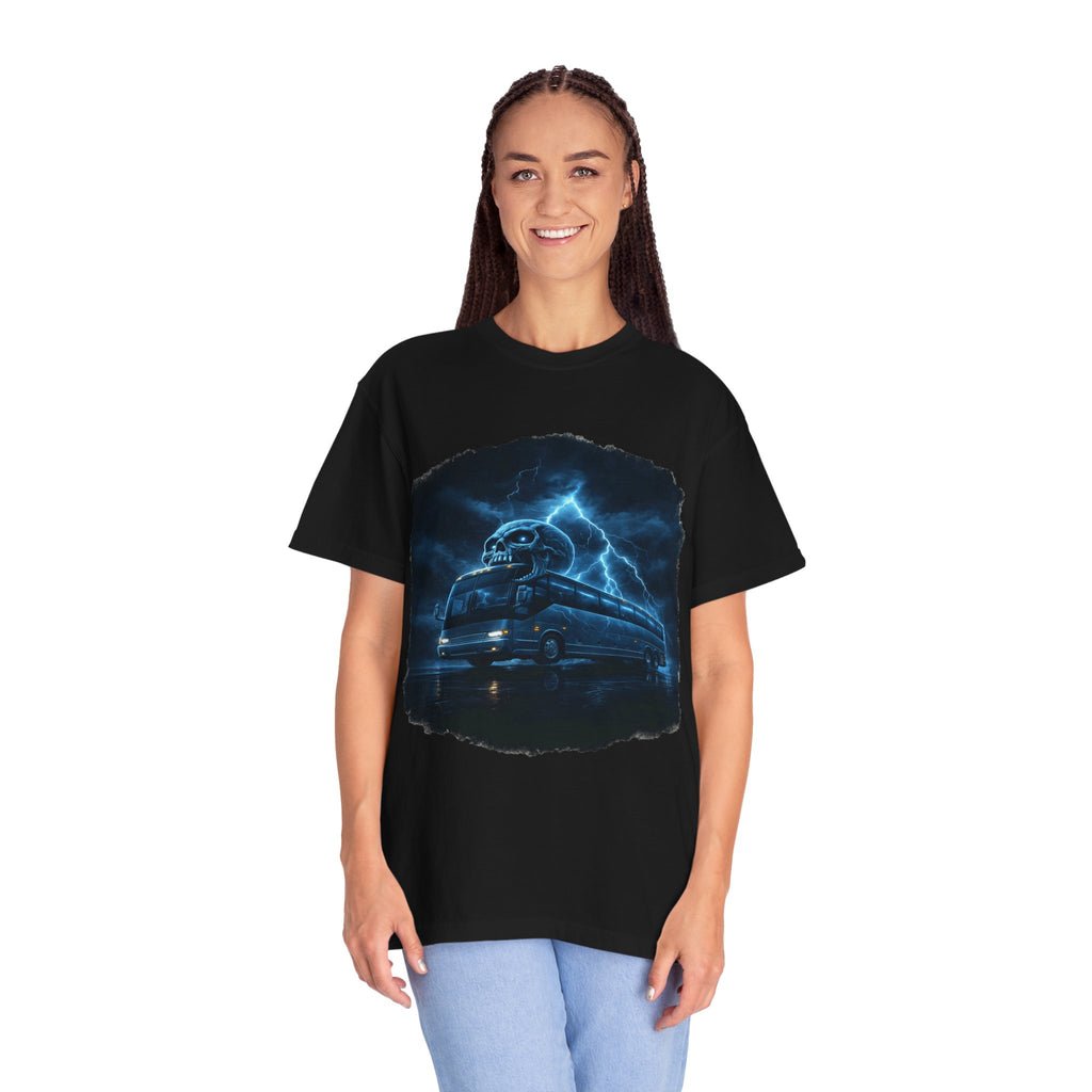 Ghost Train T-Shirt — Haunted Night Bus Graphic Tee