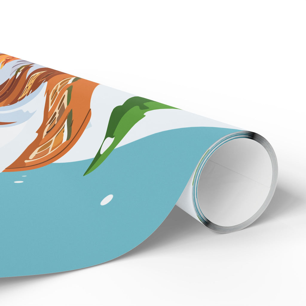 Snowy Gingerbread Village Wrapping Paper | Holiday Christmas Gift Wrap