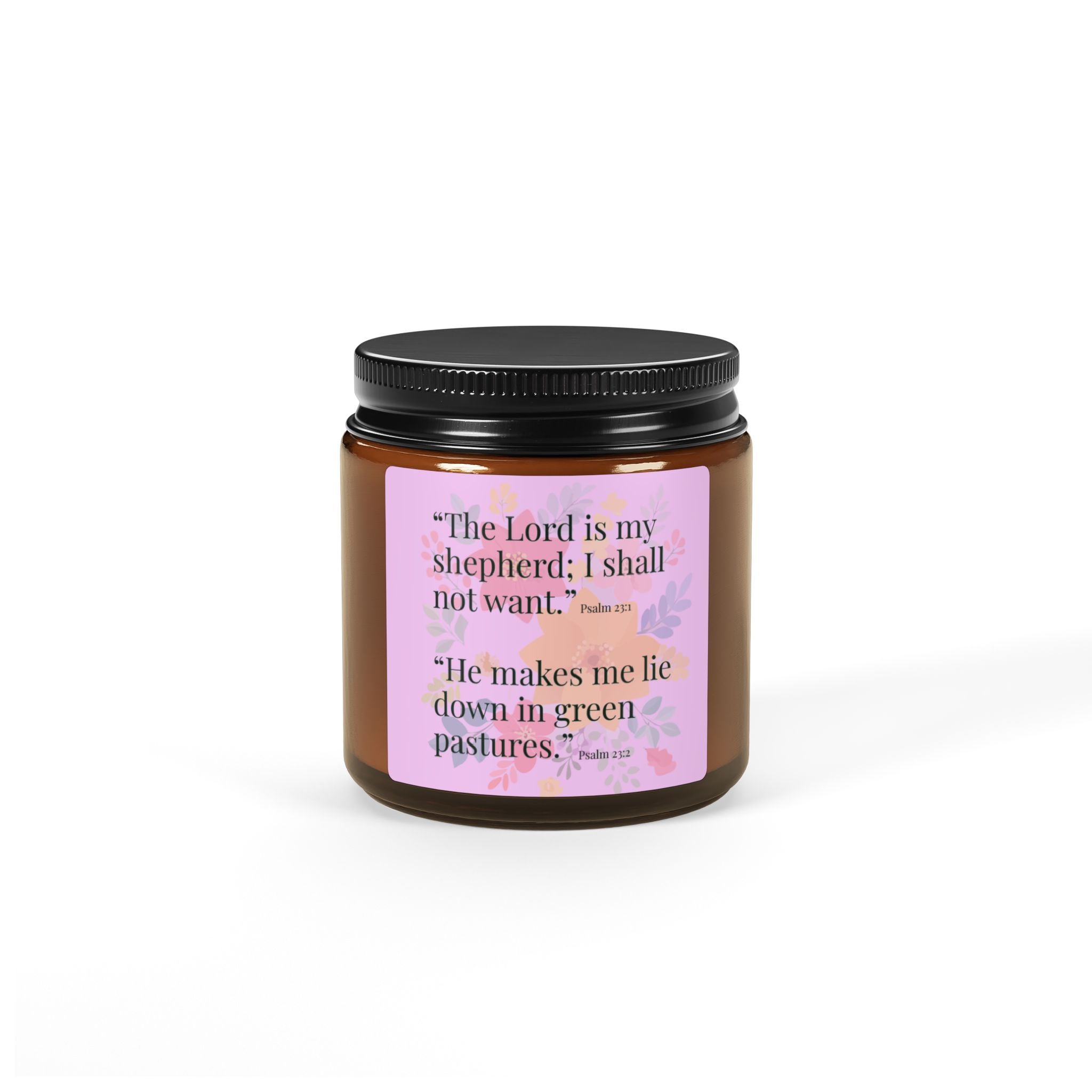 Psalm 23 Scripture Candle, Soy Candle