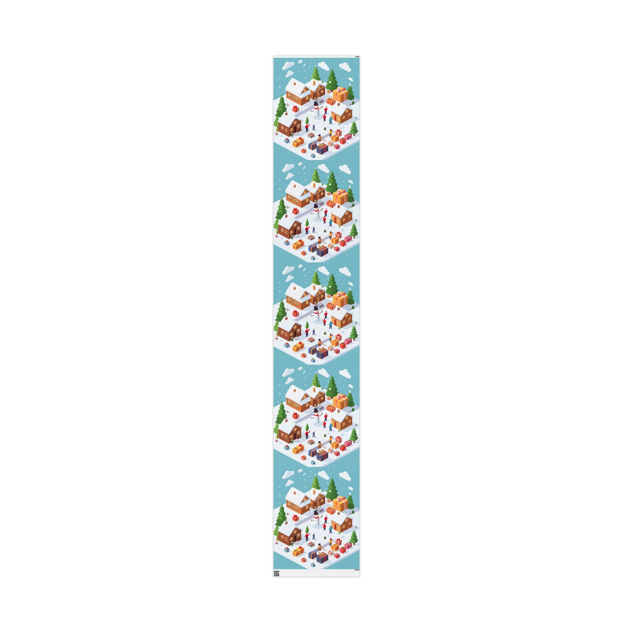 Snowy Gingerbread Village Wrapping Paper | Holiday Christmas Gift Wrap