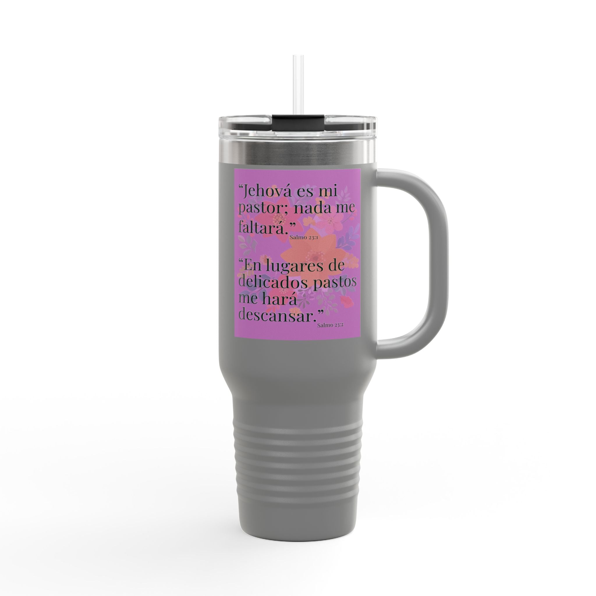 Spanish Psalm Scripture Travel Mug | 40oz Insulated Tumbler