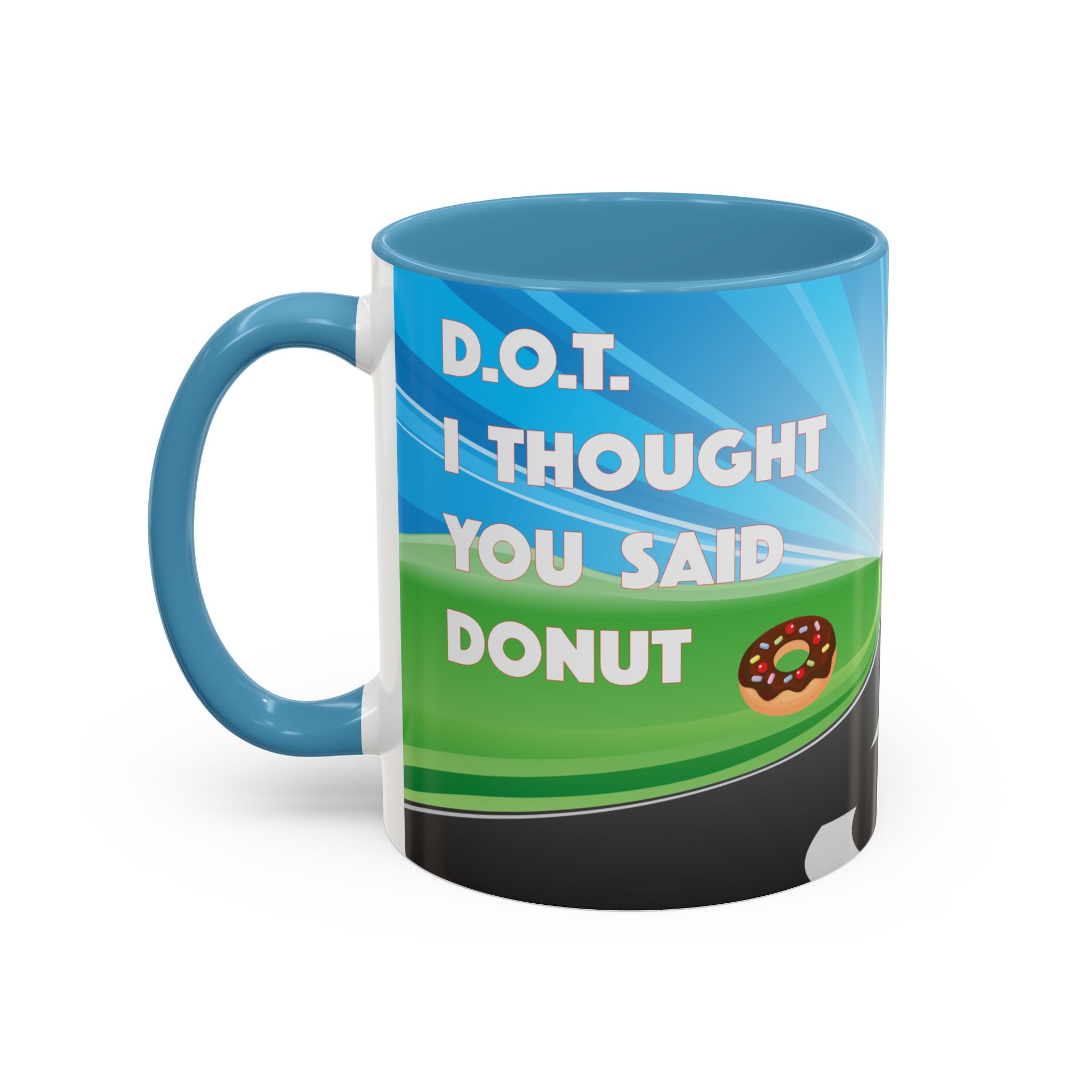 State Trooper Highway Scene Mug | Accent Coffee Mug 11oz 15oz