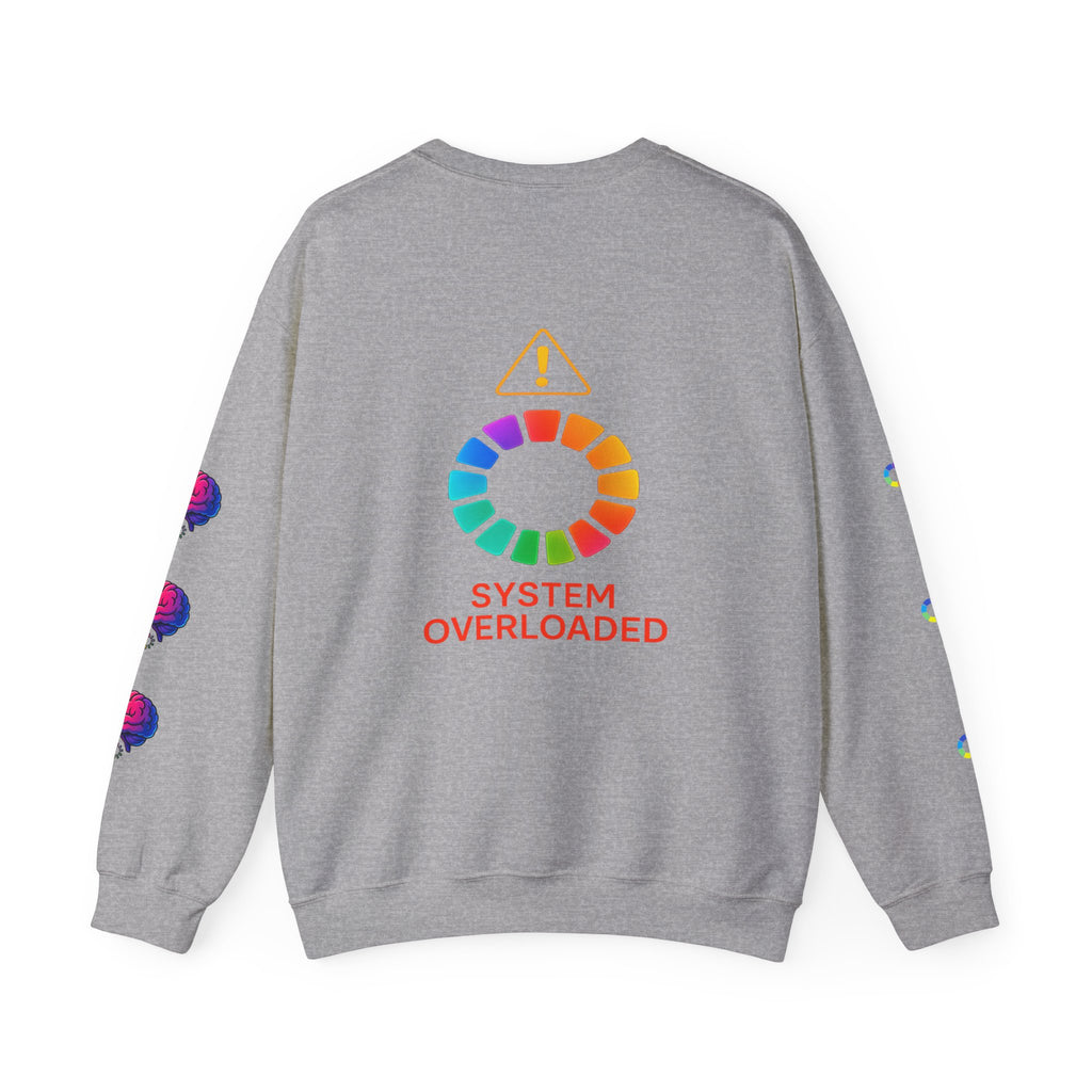 System Overloaded loading wheel, Sweatshirt | Professional brain graphic sweatshirt