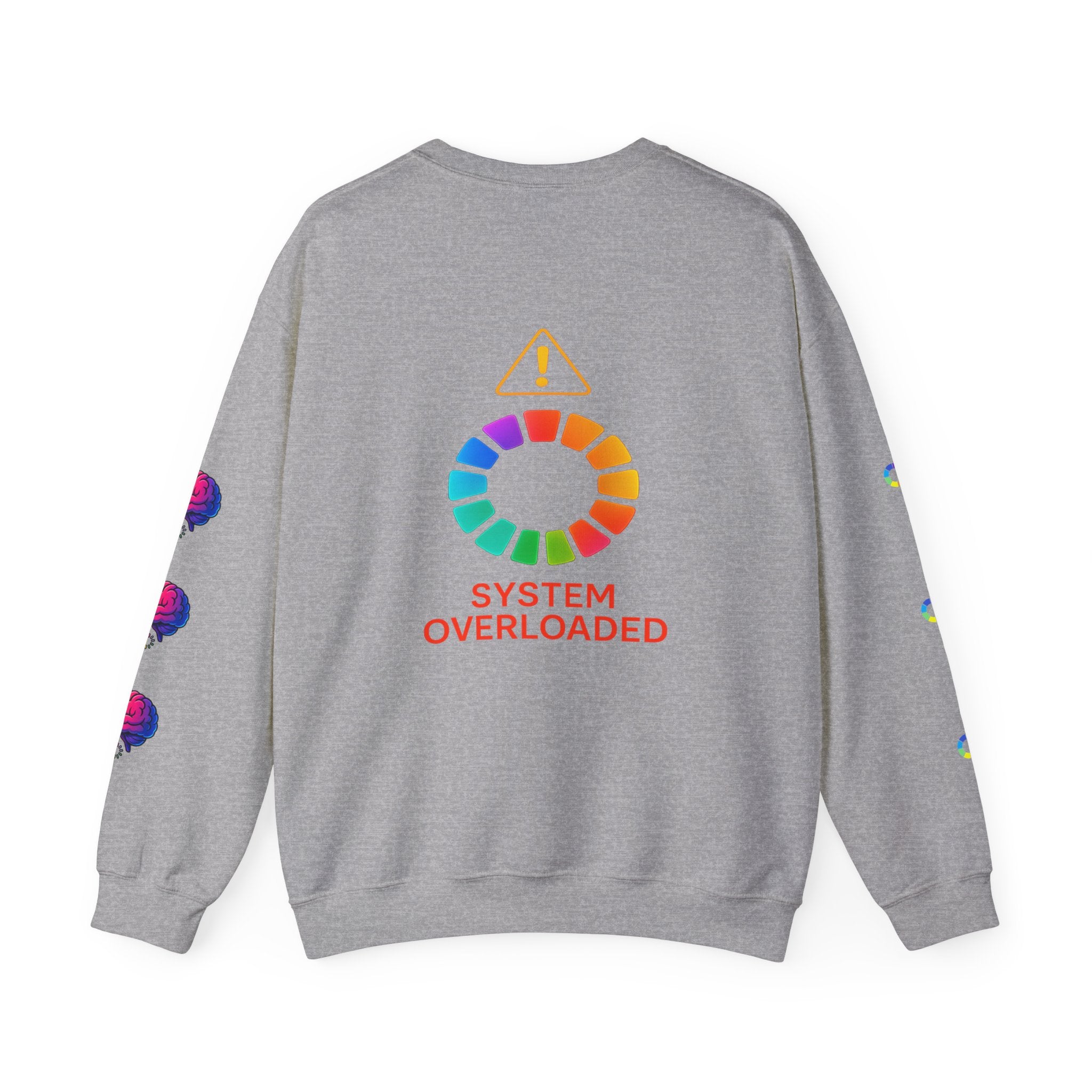 System Overloaded loading wheel, Sweatshirt | Professional brain graphic sweatshirt