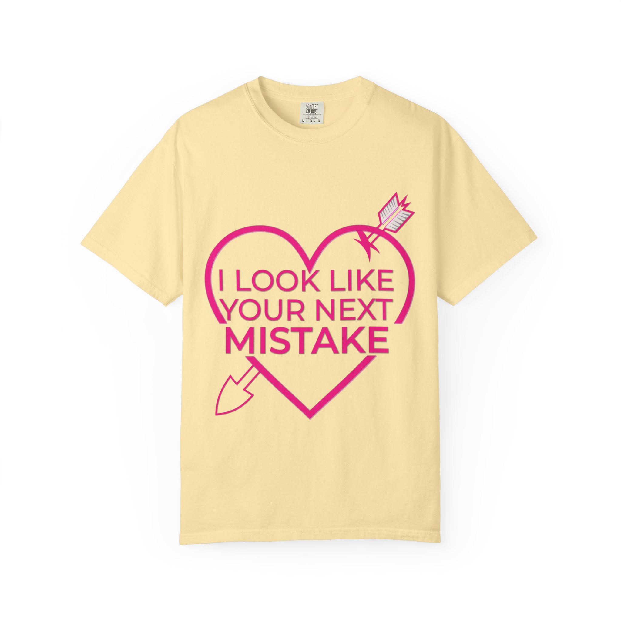 I Look Like Your Next Mistake T-shirt | Heart Arrow Lip Graphic