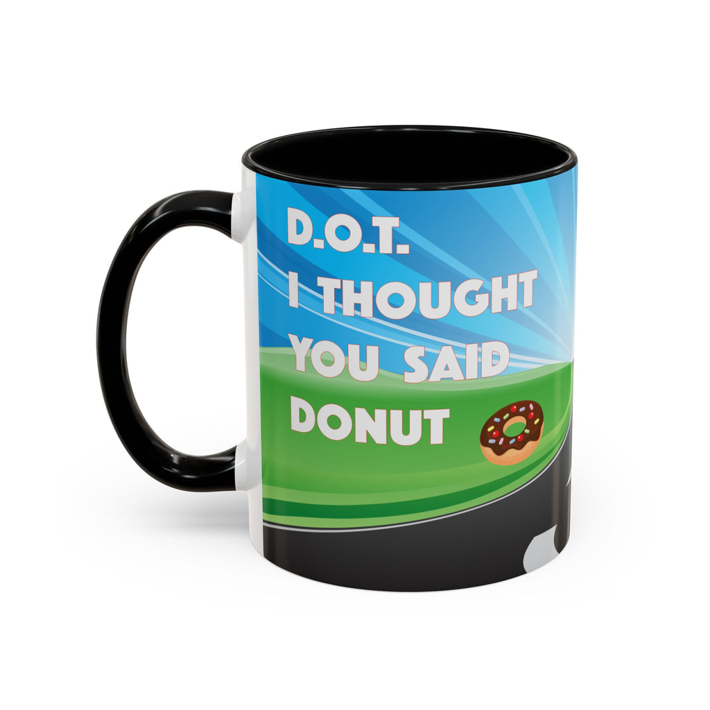 State Trooper Highway Scene Mug | Accent Coffee Mug 11oz 15oz
