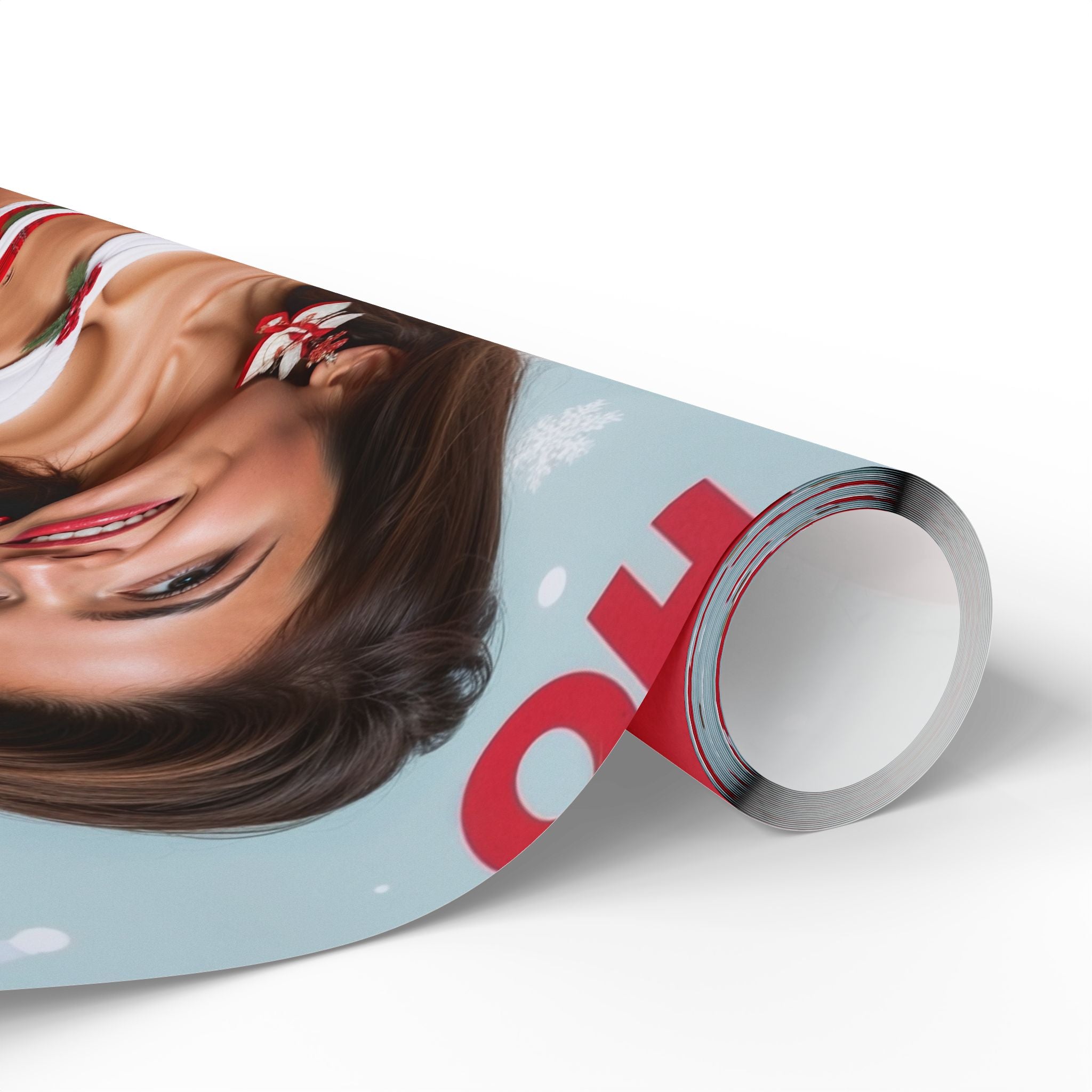 Holiday Portrait Pattern Wrapping Paper | Christmas Photo Repeat