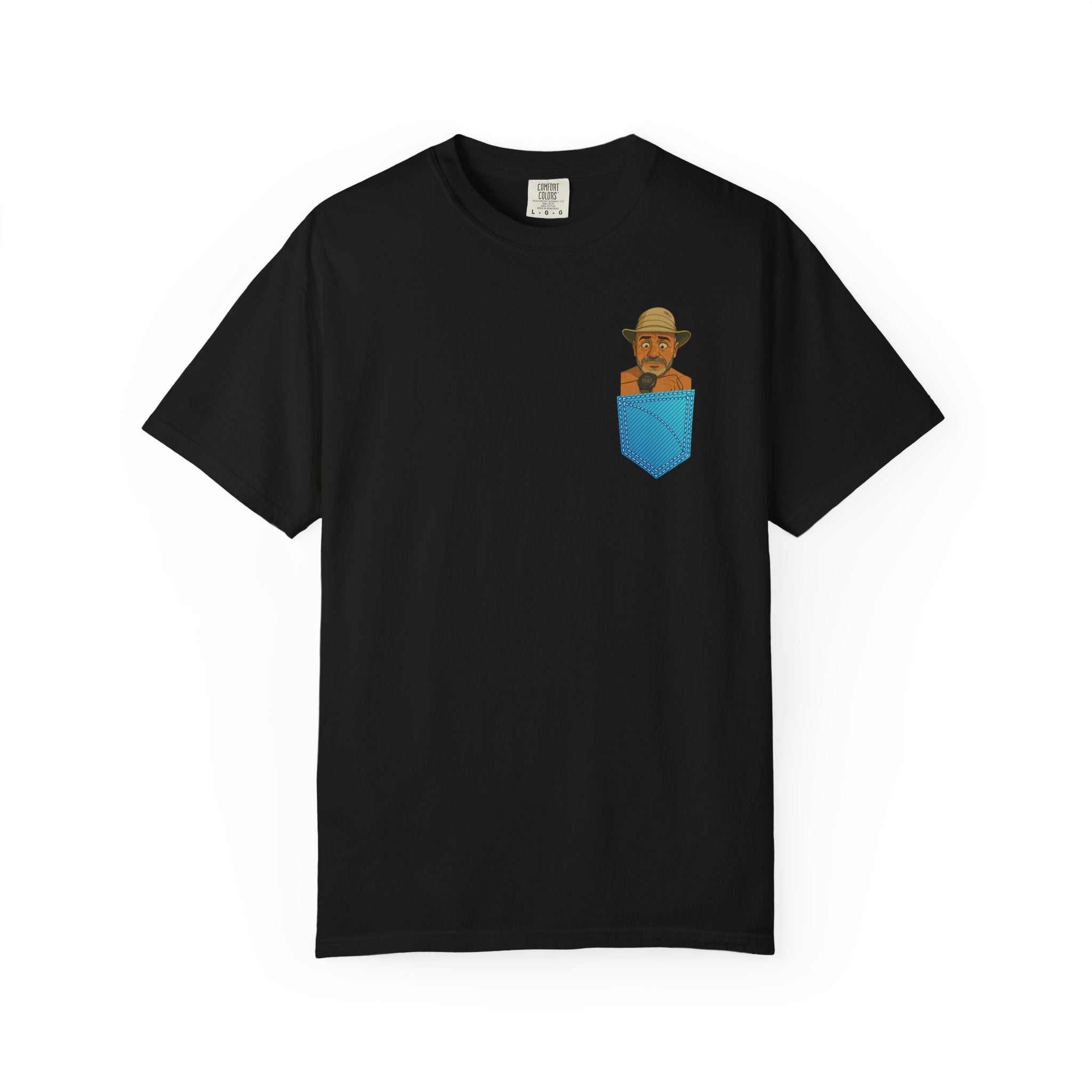 Pocket Graphic T-Shirt — Retro Explorer Watch Illustration & Quote