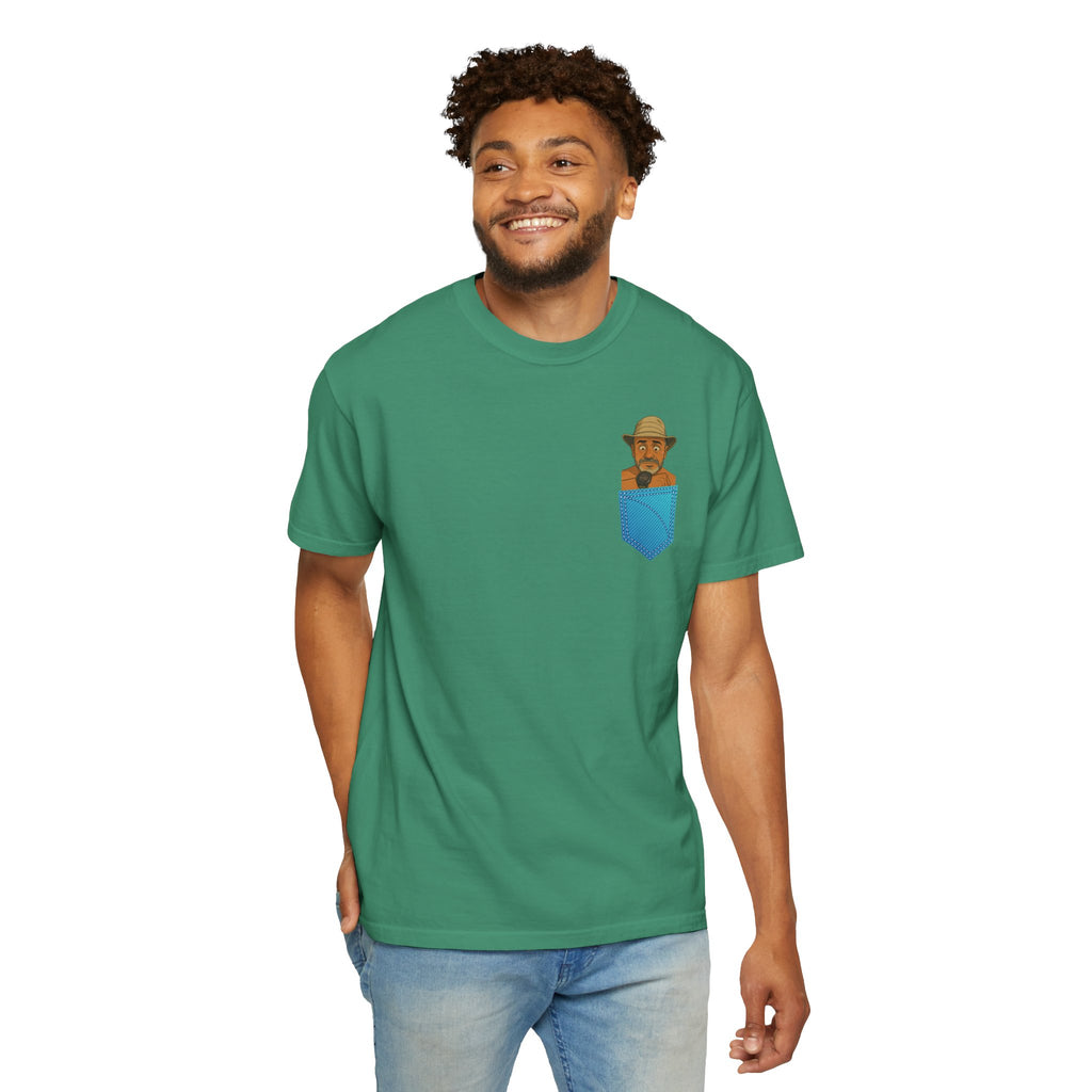 Pocket Graphic T-Shirt — Retro Explorer Watch Illustration & Quote