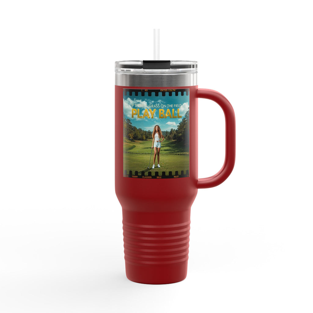 Play Ball Golf Scene Travel Mug | 40oz Insulated Tumbler