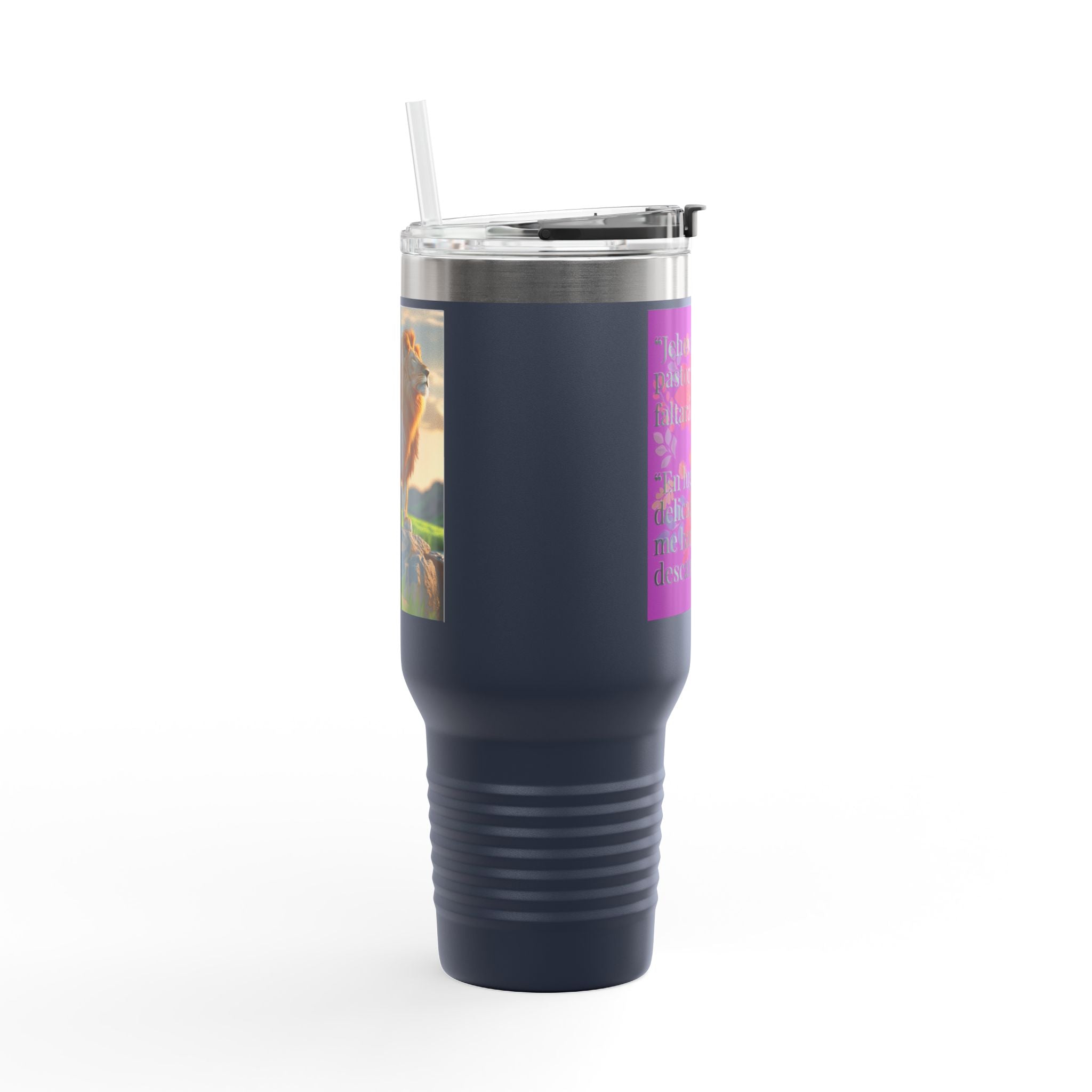 Spanish Psalm Scripture Travel Mug | 40oz Insulated Tumbler