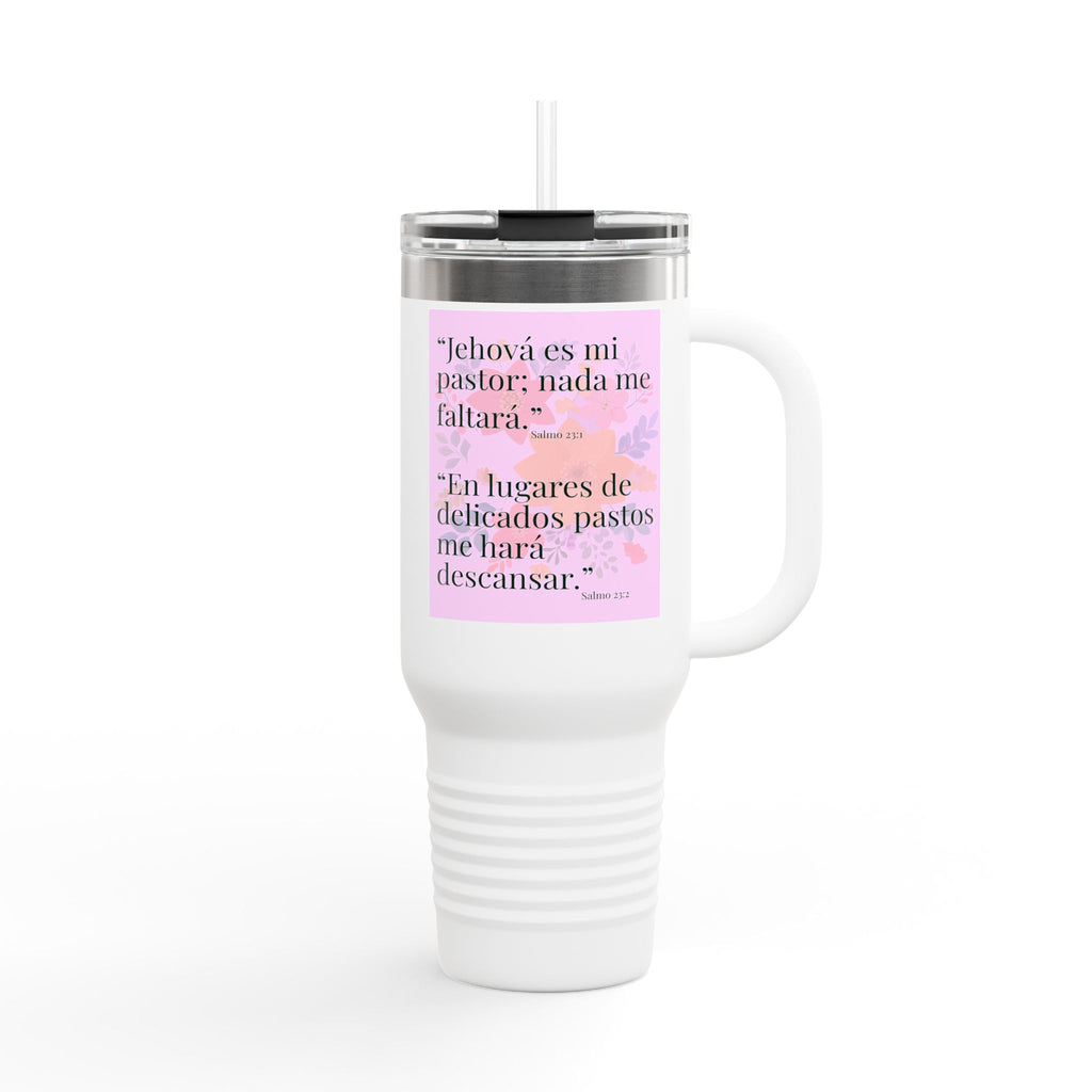 Spanish Psalm Scripture Travel Mug | 40oz Insulated Tumbler