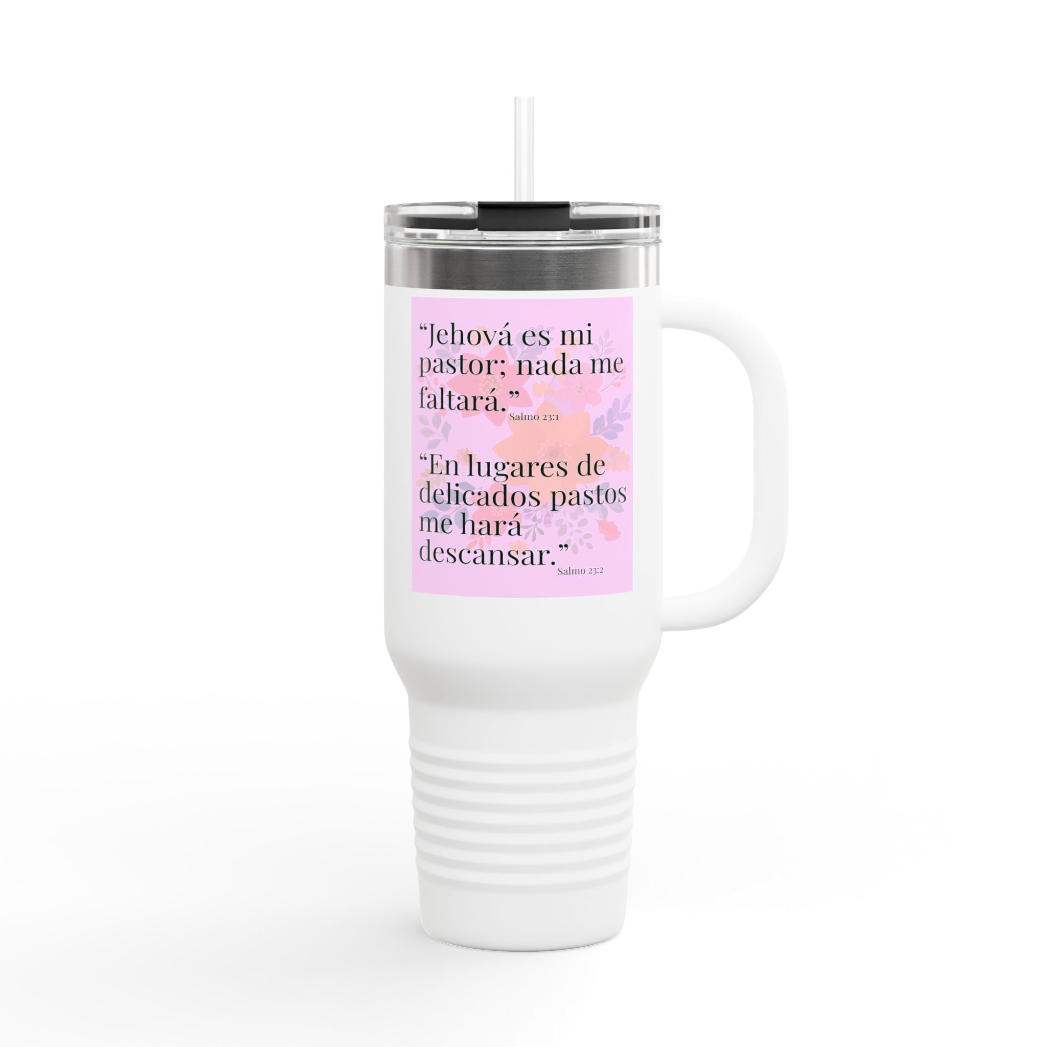 Spanish Psalm Scripture Travel Mug | 40oz Insulated Tumbler
