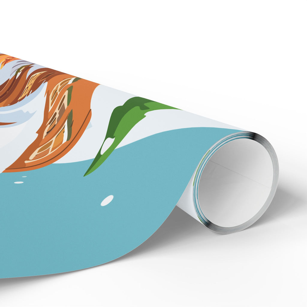 Snowy Gingerbread Village Wrapping Paper | Holiday Christmas Gift Wrap