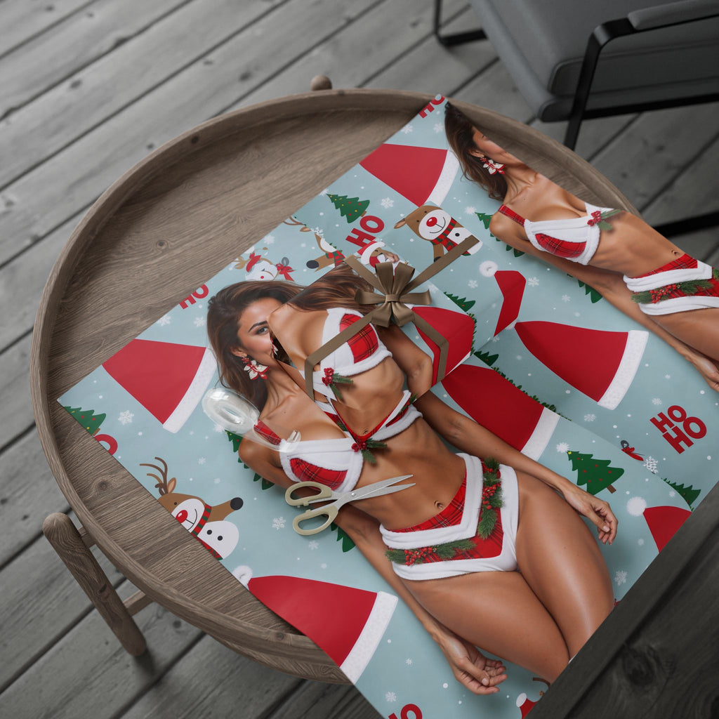 Holiday Portrait Pattern Wrapping Paper | Christmas Photo Repeat