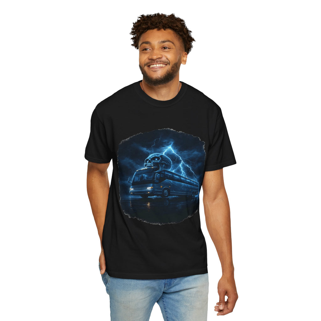 Ghost Train T-Shirt — Haunted Night Bus Graphic Tee