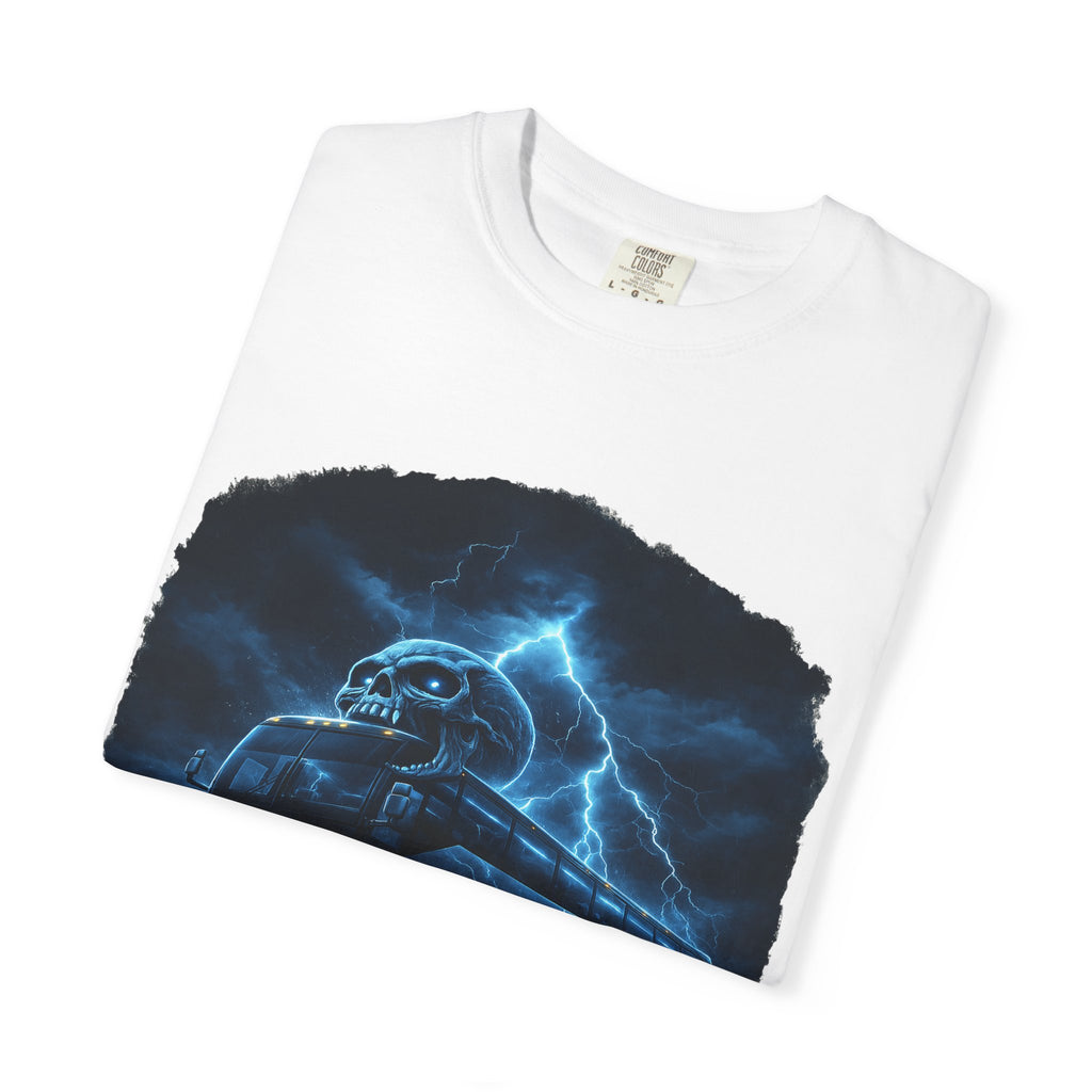 Ghost Train T-Shirt — Haunted Night Bus Graphic Tee