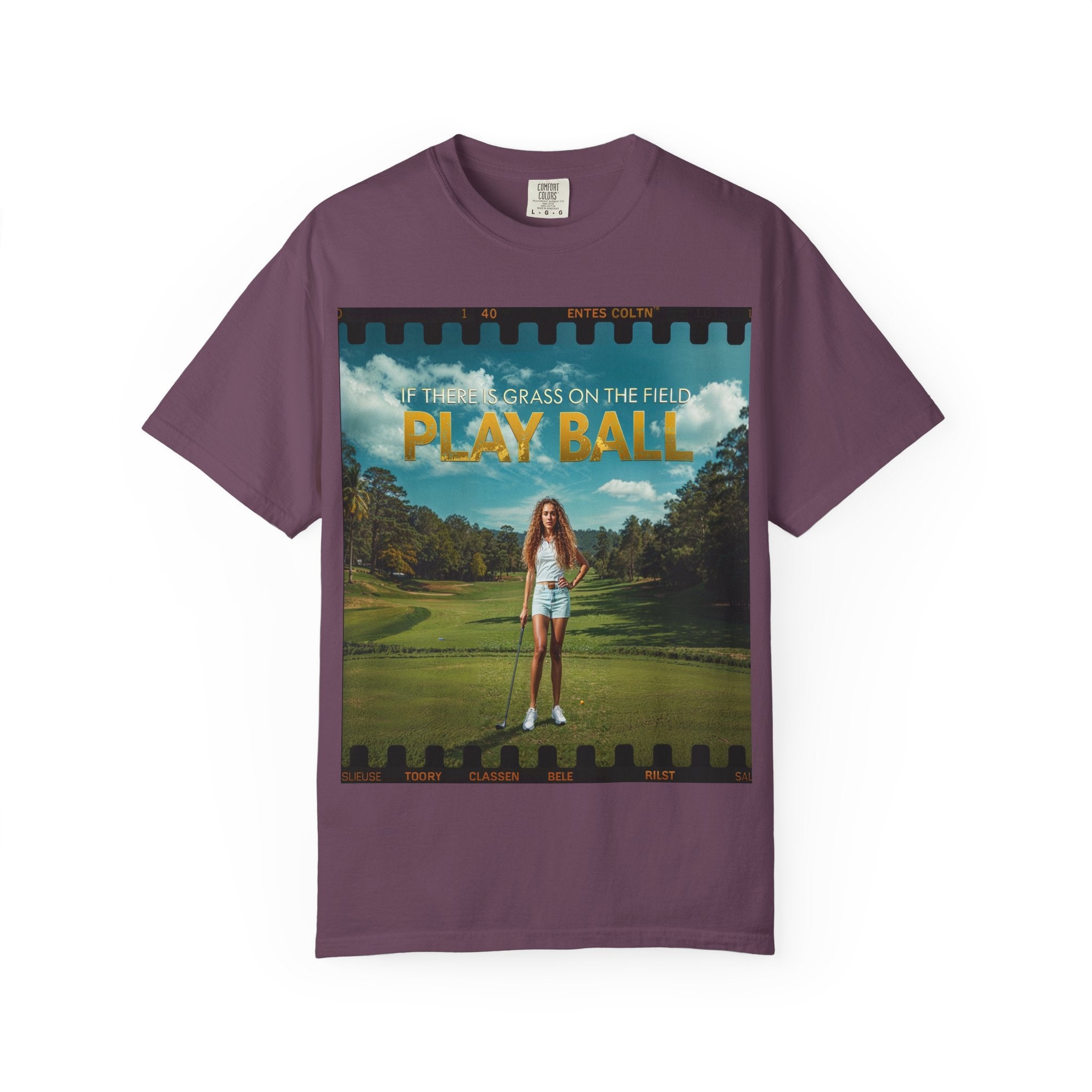 Play Ball golf scene T-shirt | retro golf course photo tee