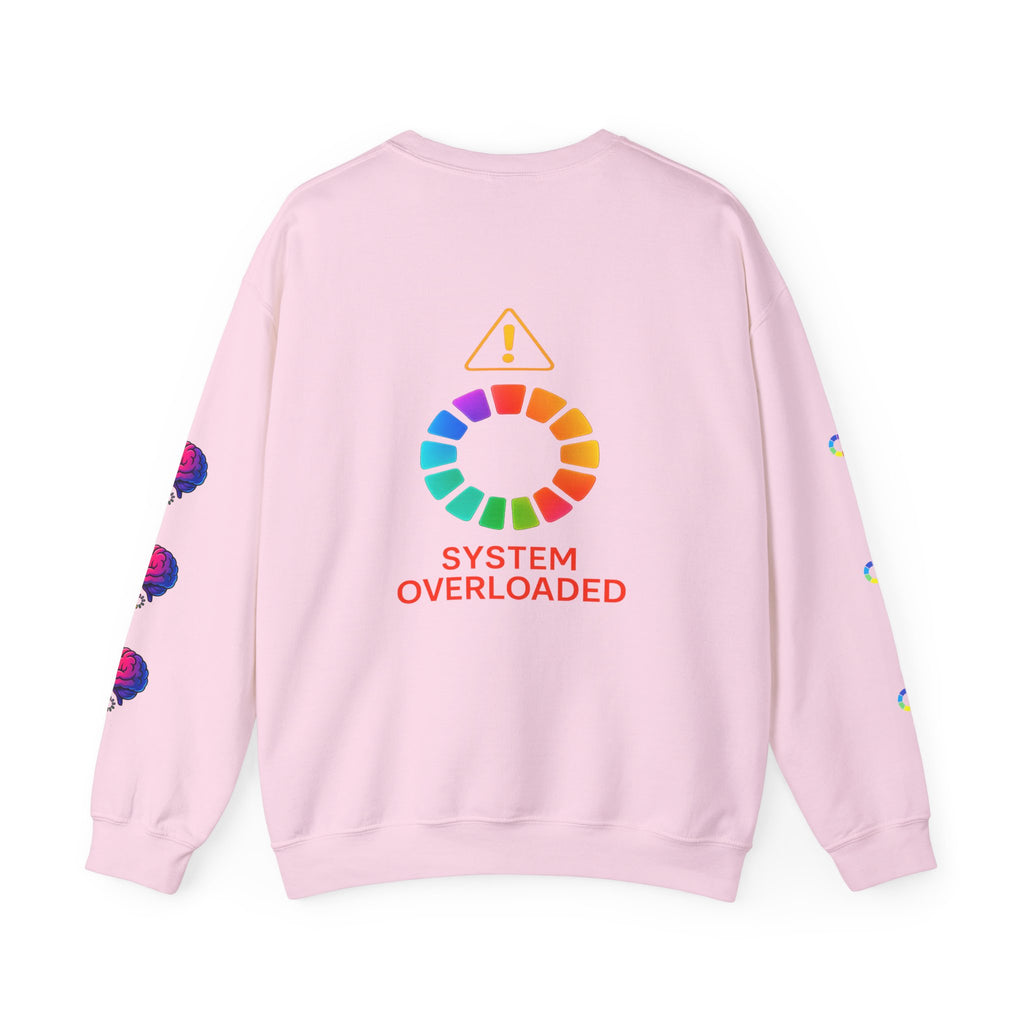 System Overloaded loading wheel, Sweatshirt | Professional brain graphic sweatshirt