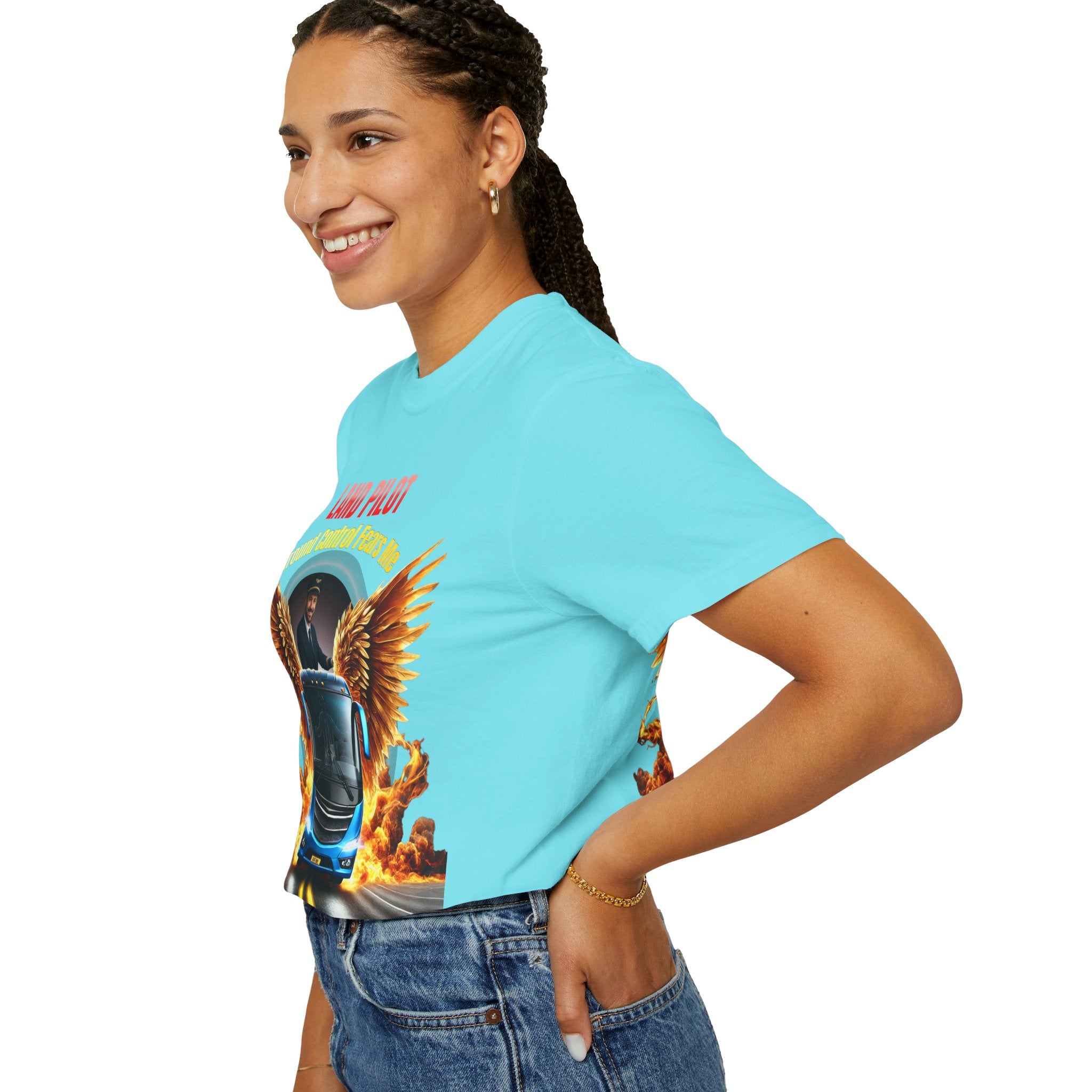 Bus Driver T-Shirt — "Land Pilot" & "If the wheels are down, I'm around" Graphic Tee