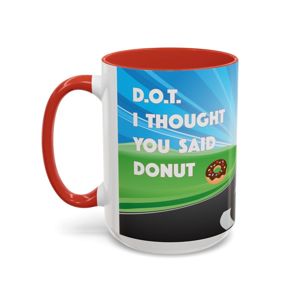 State Trooper Highway Scene Mug | Accent Coffee Mug 11oz 15oz