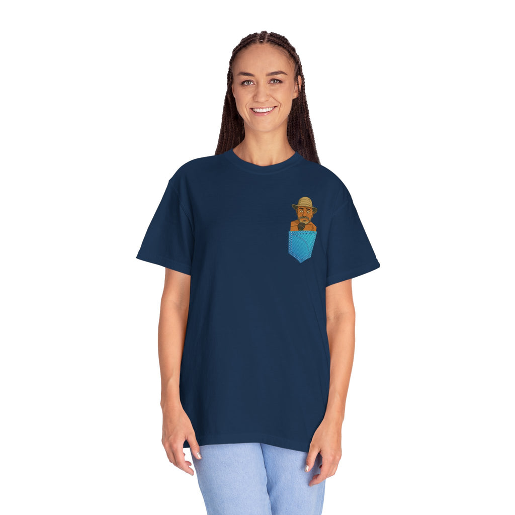 Pocket Graphic T-Shirt — Retro Explorer Watch Illustration & Quote