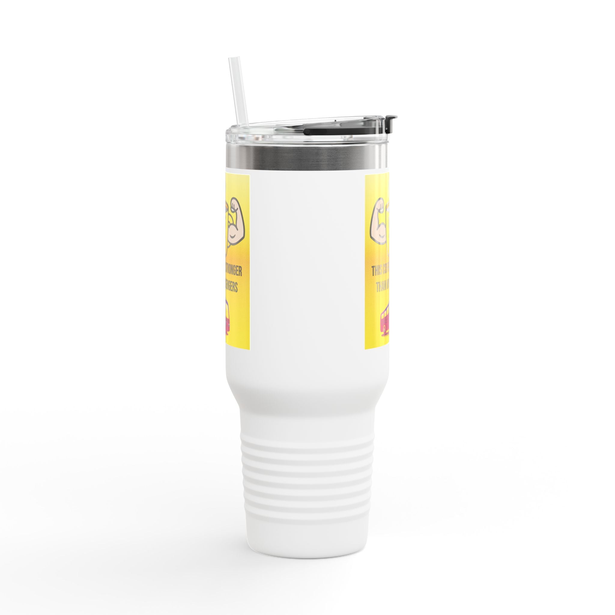 40oz Insulated Travel Mug — “This Coffee Is Stronger Than My Passengers” Bus Driver Tumbler