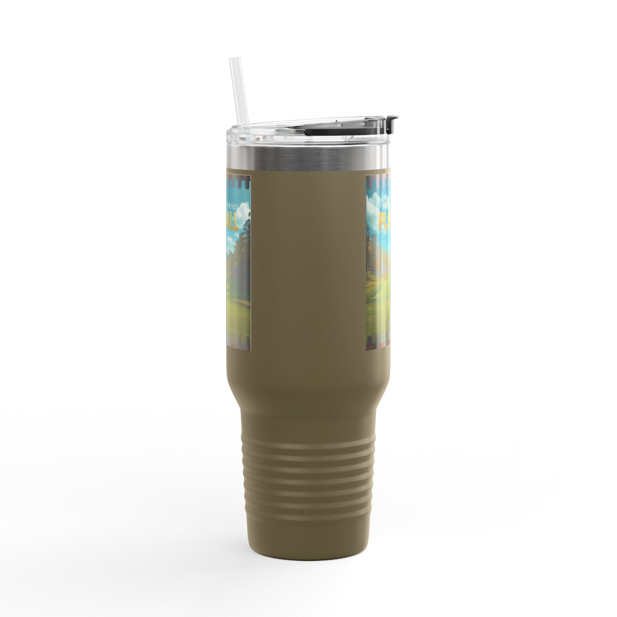 Play Ball Golf Scene Travel Mug | 40oz Insulated Tumbler