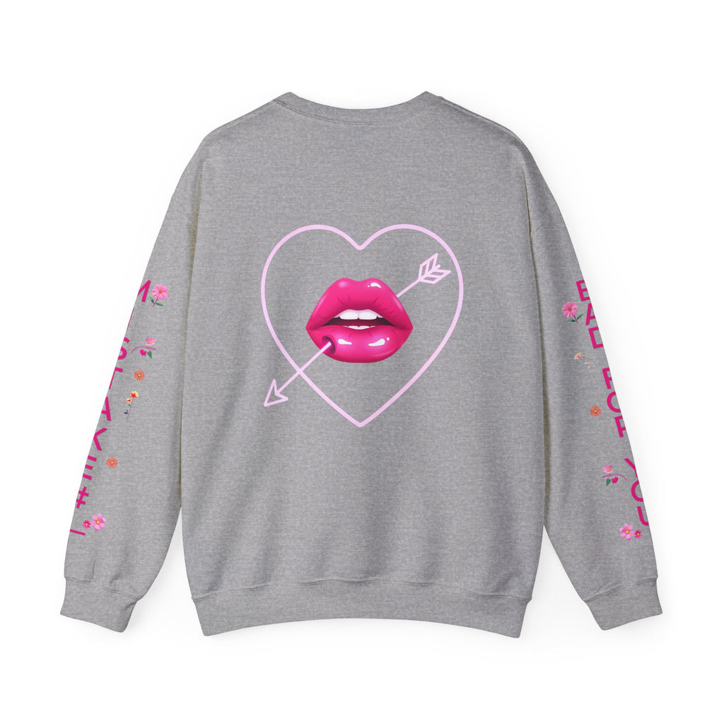 I Look Like Your Next Mistake sweatshirt | Heart Arrow Lip Design