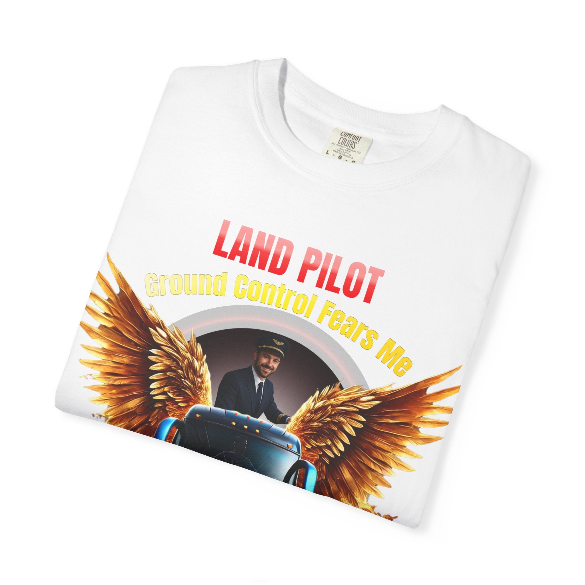 Bus Driver T-Shirt — "Land Pilot" & "If the wheels are down, I'm around" Graphic Tee