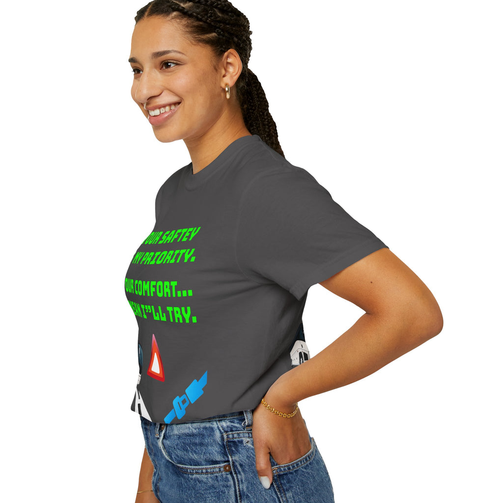 Bus Driver Humor T-Shirt — "Your Safety Is My Priority" Novelty Tee